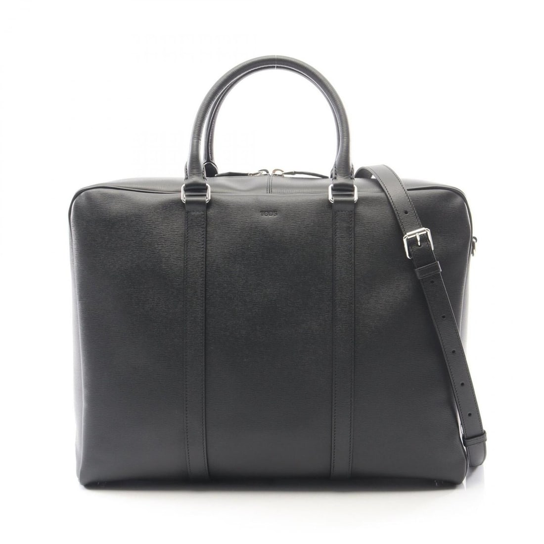 TOD'S 2-Way Business Bag/Handbag, Leather, Men's, Black: --- Catalog ---Category: SizeSize (HxWxD): 30cm x 38cm x 10cm / 11.81'' x 14.96'' x 3.93''Category: DesignType: HandbagColor: BlackGender: MenMaterial: Leather Category: GeneralBrand: Tod's--- Item Li