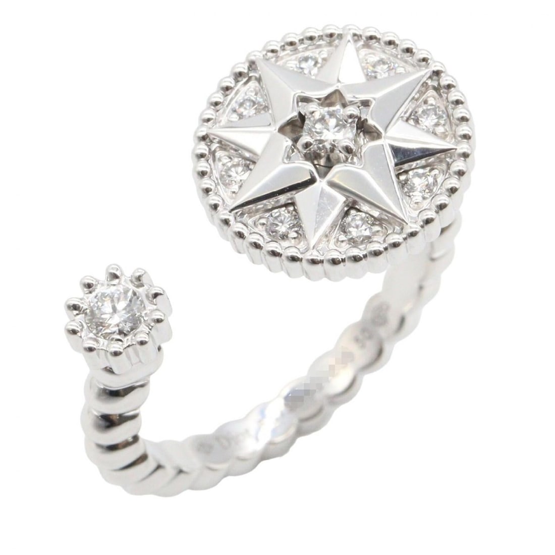 Christian Dior Dior Rose Devan Diamond Ring, 18K White Gold (18KWG), Diamond, Women's, Silver/Clear: --- Catalog ---Category: SizeJP Size: 9US Size: 5Category: DesignType: Band ringColor: Clear, SilverGender: WomenMaterial: White gold (18K)Category: GeneralMPN: JRDV95196_0000Brand: Christian Dior--- 