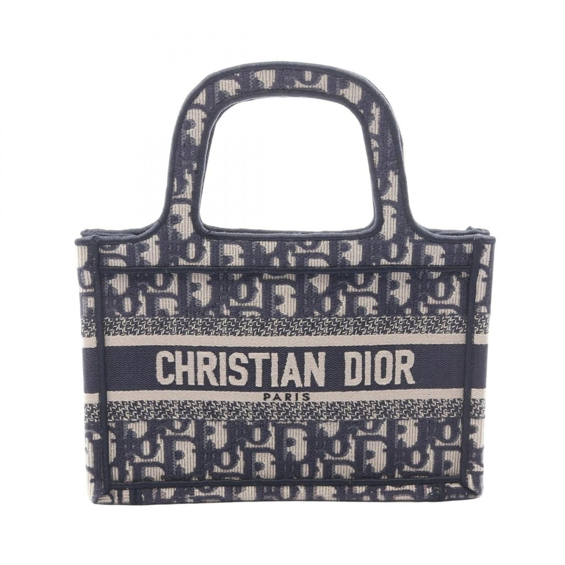 Christian Dior Dior BOOK TOTE Mini Embroidered Tote Bag Handbag Canvas Women's Navy/Ivory S5475ZRIW: --- Catalog ---Category: SizeSize (HxWxD): 15cm x 23cm x 5cm / 5.9'' x 9.05'' x 1.96''Category: DesignType: Handbag, Tote bagColor: Ivory, NavyGender: WomenMaterial: Canvas Category: GeneralMPN: S5475