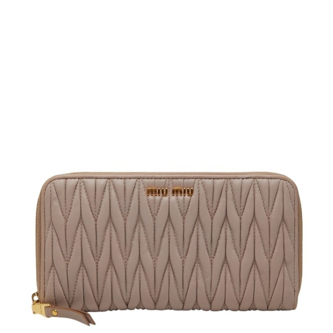 Miu Miu Miu Matelassé Round Zip Long Wallet, Pink Leather, Women's MIUMIU: --- Catalog ---Category: SizeSize (HxWxD): 11cm x 20cm x 2.5cm / 4.33'' x 7.87'' x 0.98''Category: DesignType: Long wallet (bi-fold)Color: PinkGender: WomenMaterial: Leather Category: GeneralBrand: Mi