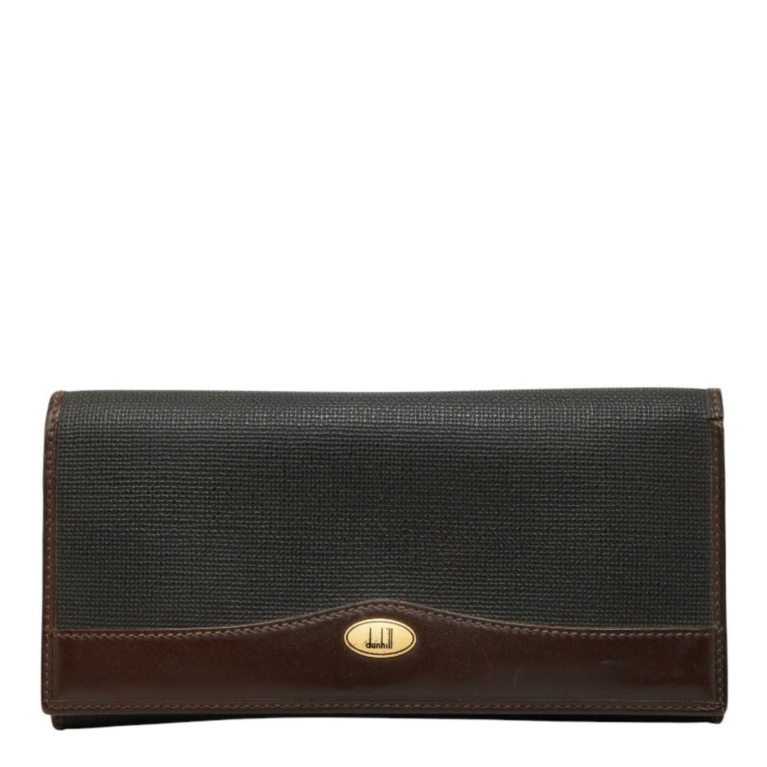 Dunhill Long Wallet, Check Pattern, Bi-fold, with Box, FD1010B, Black/Brown Leather, Men's: --- Catalog ---Category: SizeSize (HxWxD): 10cm x 19cm x 2cm / 3.93'' x 7.48'' x 0.78''Category: DesignType: Long wallet (bi-fold)Color: Black, BrownGender: MenMaterial: PVC , Leather Category: Genera