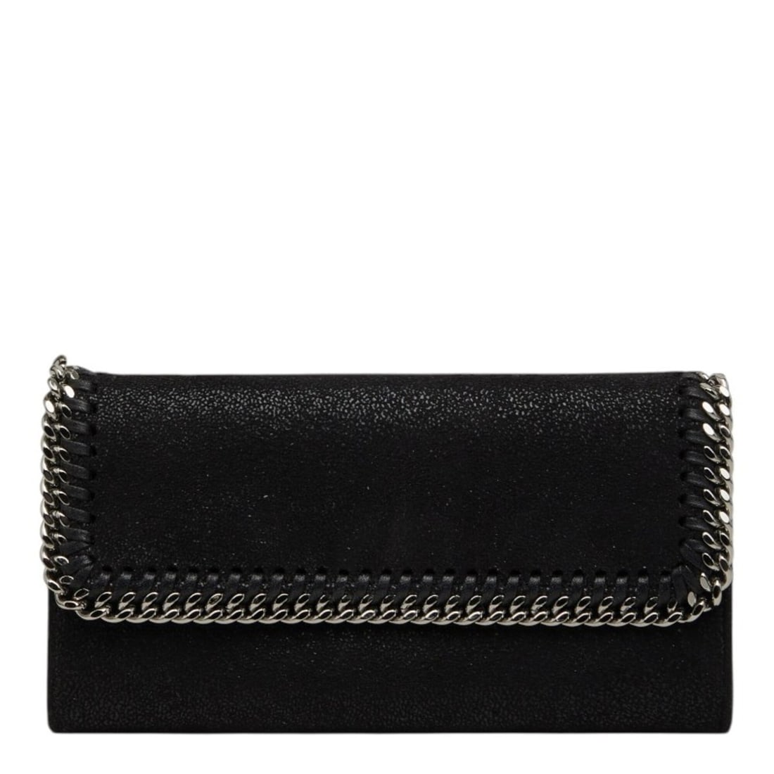 Stella McCartney Falabella Long Wallet, Black Polyester, Women's.: --- Catalog ---Category: SizeSize (HxWxD): 10.5cm x 19.5cm x 1.5cm / 4.13'' x 7.67'' x 0.59''Category: DesignType: Long wallet (bi-fold)Color: BlackGender: WomenMaterial: Polyester Category: GeneralBr