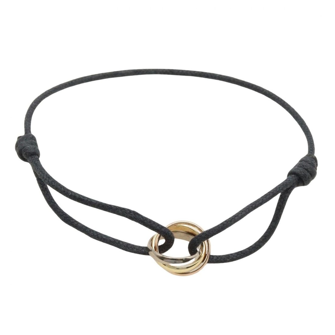 Cartier Trinity Cord Bracelet - 18K Yellow Gold, White Pink Gold Women's Gold/Silver Tones B6016700: --- Catalog ---Category: DesignType: Charm braceletColor: Gold, SilverGender: WomenMaterial: Pink gold (18K), White gold (18K), Yellow gold (18K)Category: GeneralMPN: B6016700Brand: Cartier--- Item Li