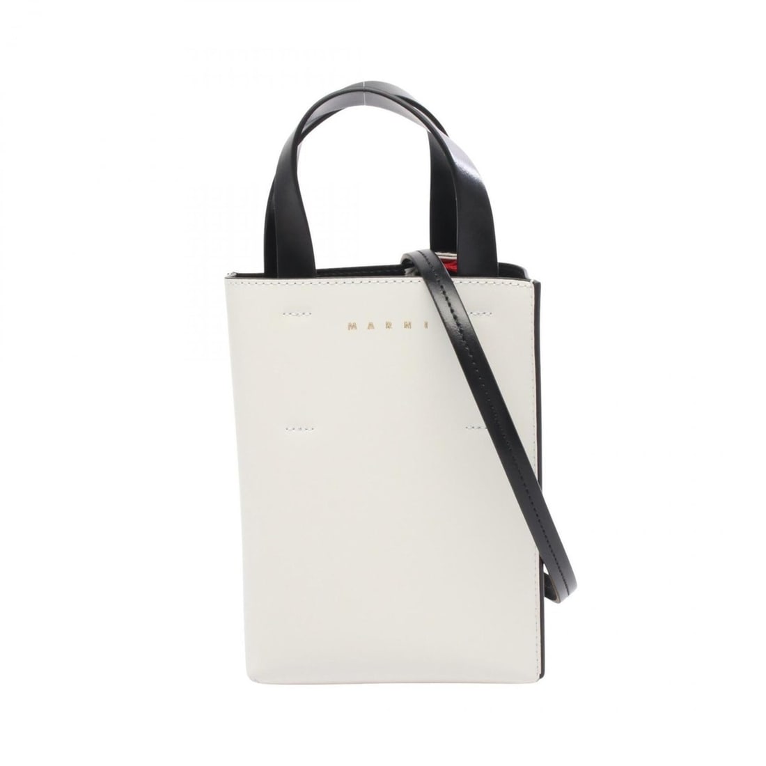MARNI MUSEO Nano 2-Way Handbag, Leather, Women's, White/Pink, SHMP0050Y0LV639ZO303: --- Catalog ---Category: SizeSize (HxWxD): 19cm x 14cm x 5cm / 7.48'' x 5.51'' x 1.96''Category: DesignType: HandbagColor: Pink, WhiteGender: WomenMaterial: Leather Category: GeneralMPN: SHMP0050Y0LV6