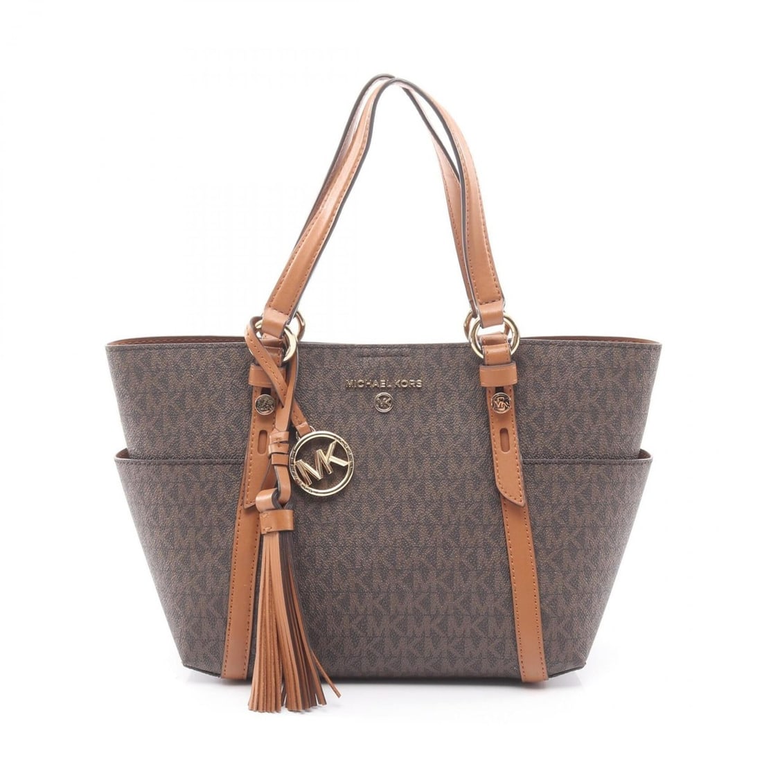 Michael Kors Sullivan Small 2-Way Handbag, Coated Canvas Leather, Women's, Brown, 30T0GNXT0B (1 of 8)