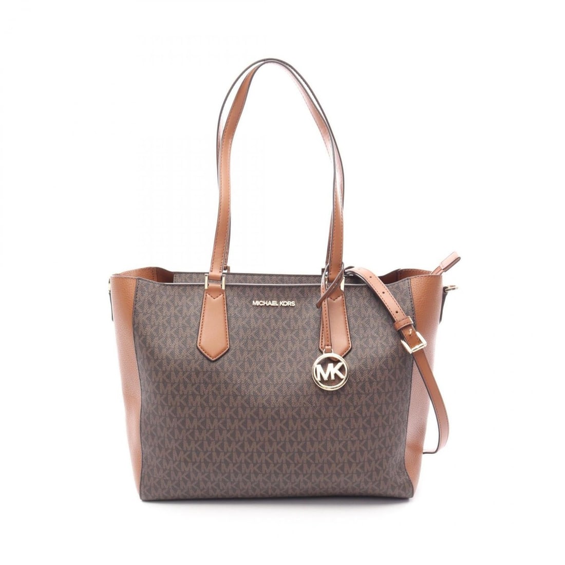Michael Kors Kimberly 3-in-1 Large 2-Way Tote Bag/Handbag, Coated Canvas and Leather, Women's,: --- Catalog ---Category: SizeSize (HxWxD): 28cm x 33cm x 14cm / 11.02'' x 12.99'' x 5.51''Category: DesignType: Handbag, Tote bagColor: BrownGender: WomenMaterial: Coated canvas , Leather Category: Ge