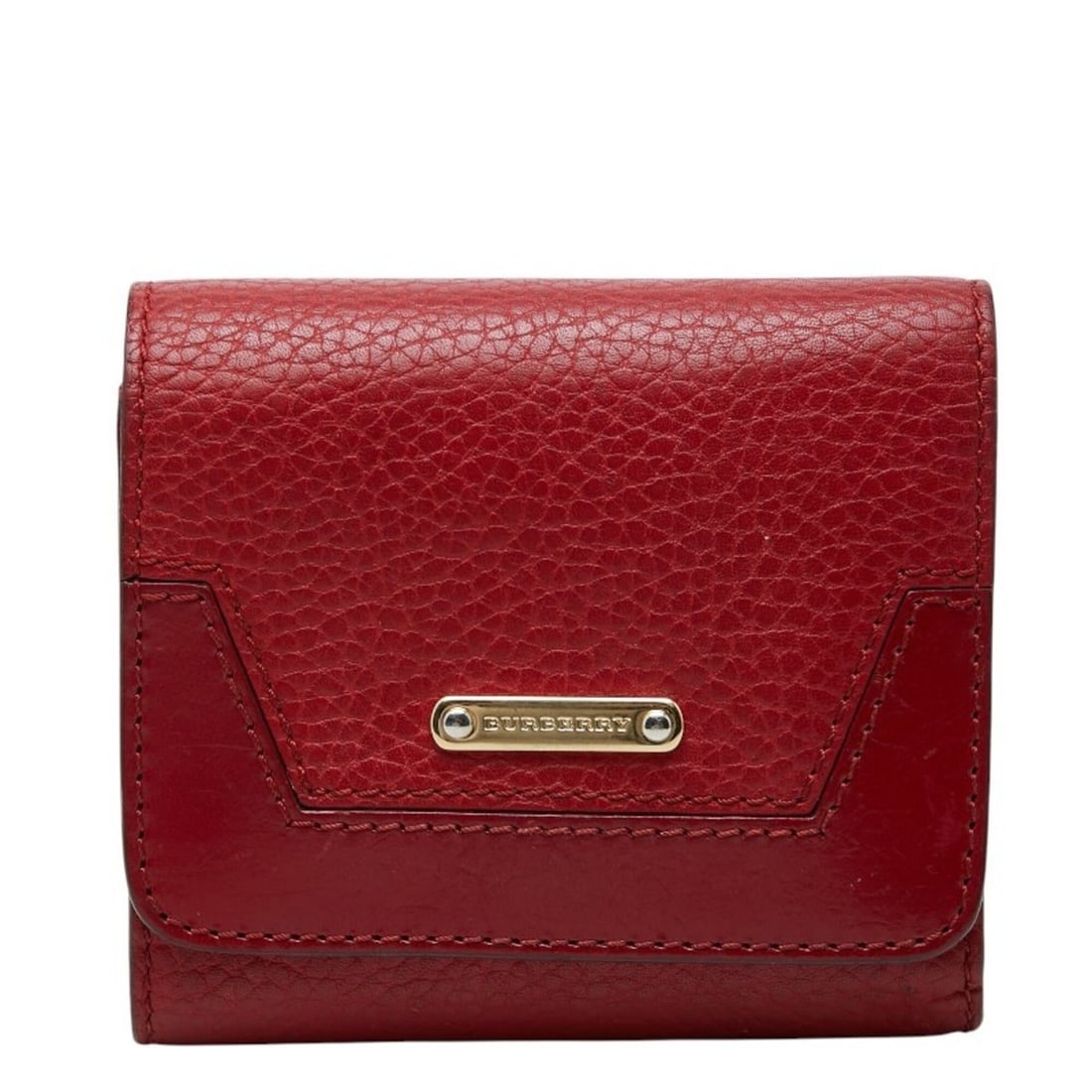Burberry Nova Check Tri-fold Wallet, Red Leather, Women's BURBERRY: --- Catalog ---Category: SizeSize (HxWxD): 10.5cm x 11.5cm x 1.5cm / 4.13'' x 4.52'' x 0.59''Category: DesignType: Wallet (tri-fold)Color: Red colorGender: WomenMaterial: Leather Category: GeneralBran