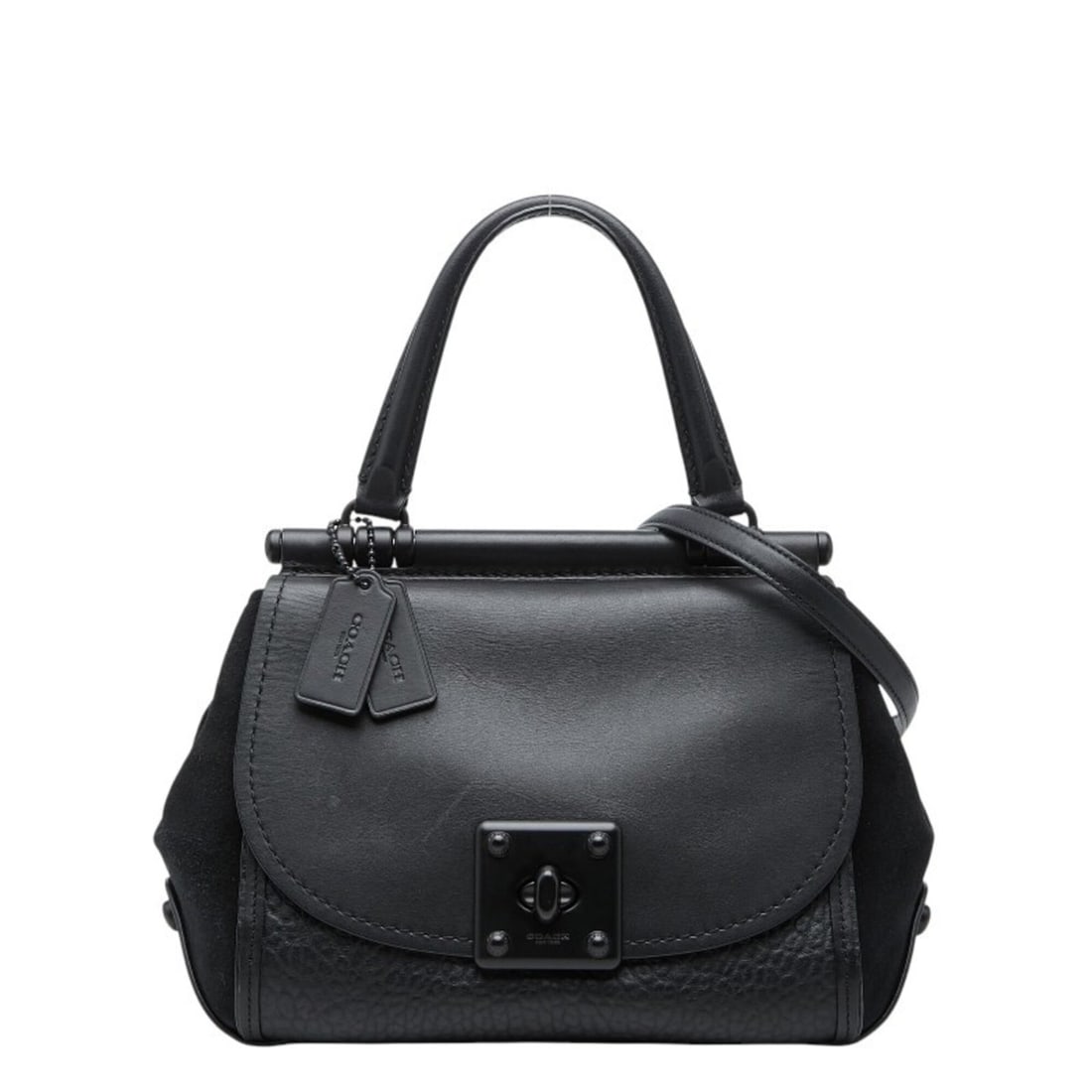 Coach Drifter Handbag Shoulder Bag 2WAY 38388 Black Leather Women's COACH: --- Catalog ---Category: SizeStrap Drop: 45cm / 17.71''Handle Drop: 12.00cm / 4.72''Size (HxWxD): 21cm x 24.5cm x 13cm / 8.26'' x 9.64'' x 5.11''Category: DesignType: Handbag, Shoulder bagColor: Black