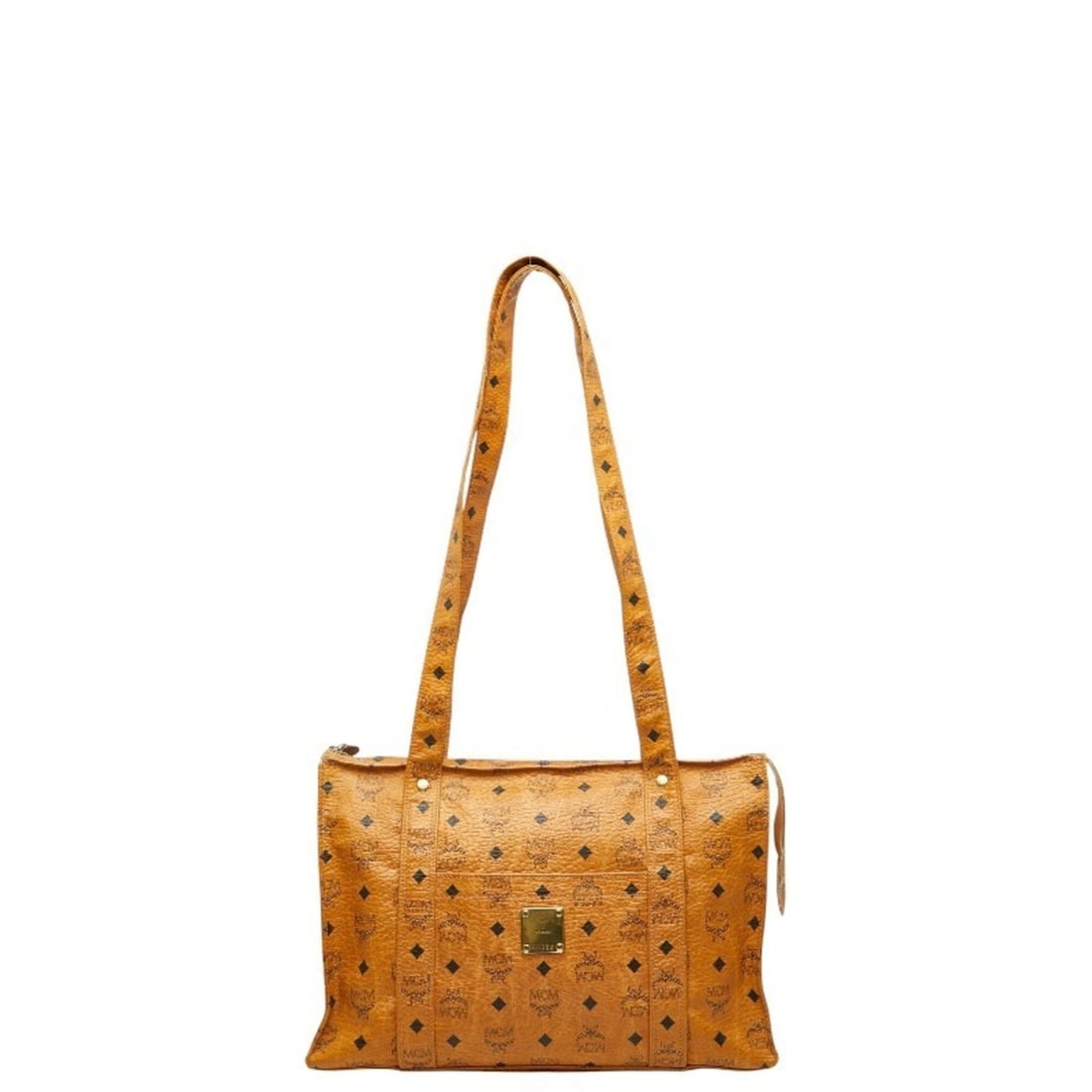 MCM Visetos Monogram Handbag Tote Bag Brown Leather Women's: --- Catalog ---Category: SizeStrap Drop: 43cm / 16.92''Size (HxWxD): 26cm x 39cm x 15cm / 10.23'' x 15.35'' x 5.9''Category: DesignType: Handbag, Tote bagColor: BrownGender: WomenClosure: ZipperMateri