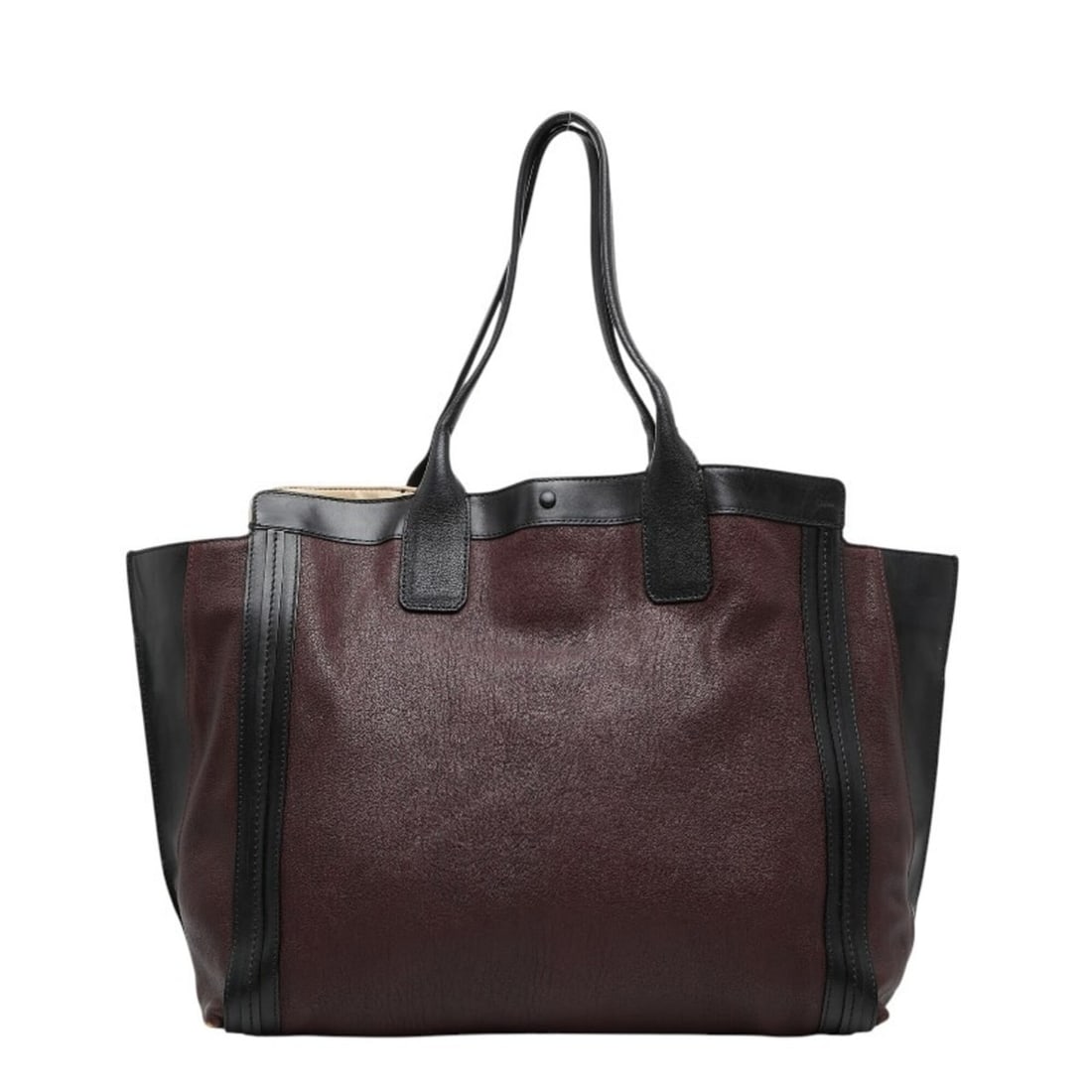 Chloé Chloe Allison Tote Bag, Brown & Black Leather, Women's: --- Catalog ---Category: SizeHandle Drop: 21.00cm / 8.27''Size (HxWxD): 21cm x 53cm x 17cm / 8.26'' x 20.86'' x 6.69''Category: DesignType: Tote bagColor: Black, BrownGender: WomenClosure: HookMateria