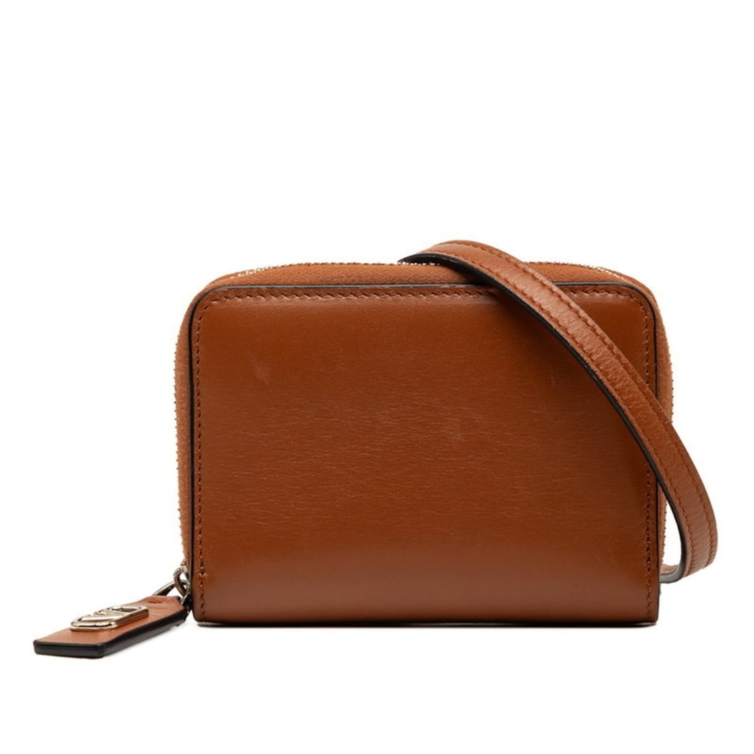 Valentino business card holder/card case/wallet/coin case, brown leather, women's.: --- Catalog ---Category: DesignType: Business card caseColor: BrownGender: WomenClosure: ZipperMaterial: Leather Category: GeneralBrand: ValentinoCategory: Physical PropertiesSize (HxWxD): 8cm x 11cm 