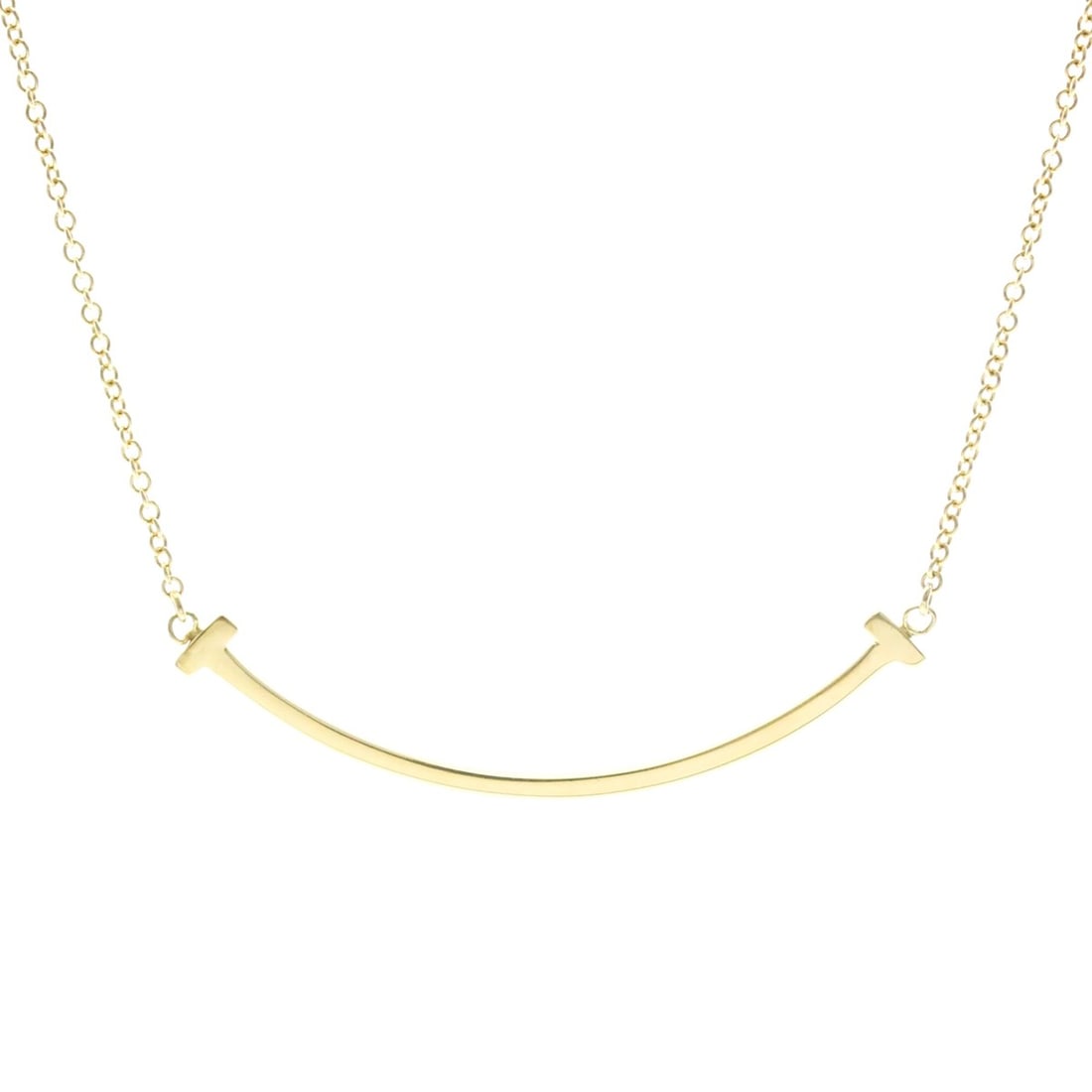 Tiffany Tiffany T Tiffany T Smile Small Size Necklace Yellow Gold (18K) No Stone Women,Men Fashion: --- Catalog ---Category: SizeWeight: 2.8g / 0.09oz.Neck Circumference: 40.5 cm - 45.5 cm / 15.94'' - 17.91''Category: DesignColor: GoldMetal: GoldStone: No StoneStyle: FashionGender: Women,MenMaterial