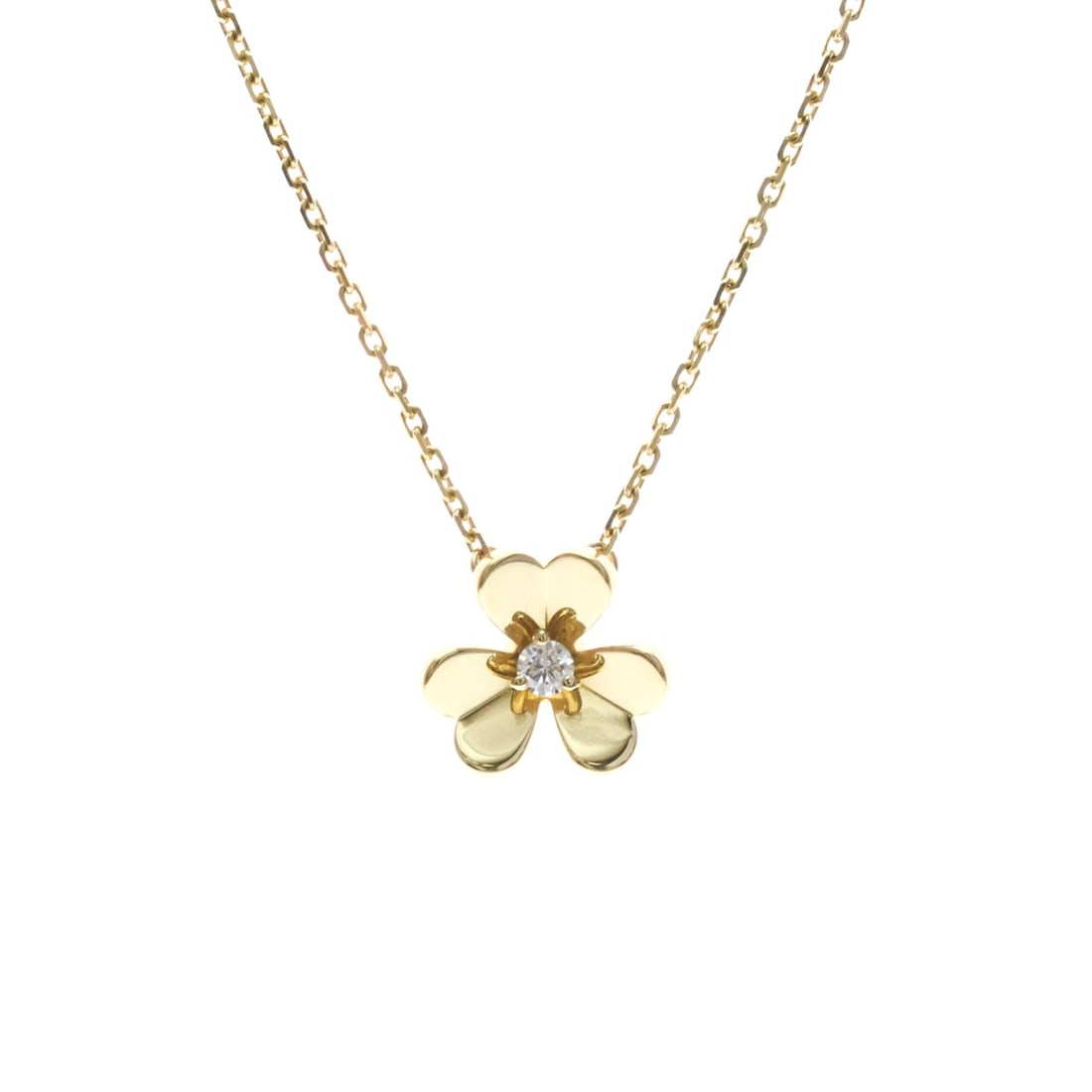 Van Cleef & Arpels Frivole Mini Necklace RPOJ100 Yellow Gold (18K) Diamond Men,Women Fashion: --- Catalog ---Category: SizeWeight: 3.5g / 0.12oz.Pendant Size: 10mm x 11.2mm / 0.39'' x 0.44''Neck Circumference: 43 cm - 45 cm / 16.92'' - 17.71''Category: DesignColor: GoldMetal: GoldStone: Diamon