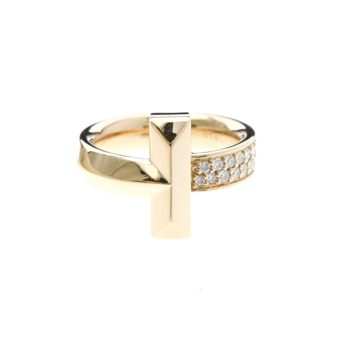 Tiffany T One Ring Diamond Wide Pink Gold (18K) Fashion Diamond Band Ring Carat/0.21 Pink Gold: --- Catalog ---Category: SizeWidth: 4.5mm / 0.18''Weight: 10.3g / 0.36oz.JP Size: 9US Size: 5Category: DesignType: Band ringColor: Pink goldMetal: GoldStone: DiamondStyle: FashionGender: Men,WomenMate