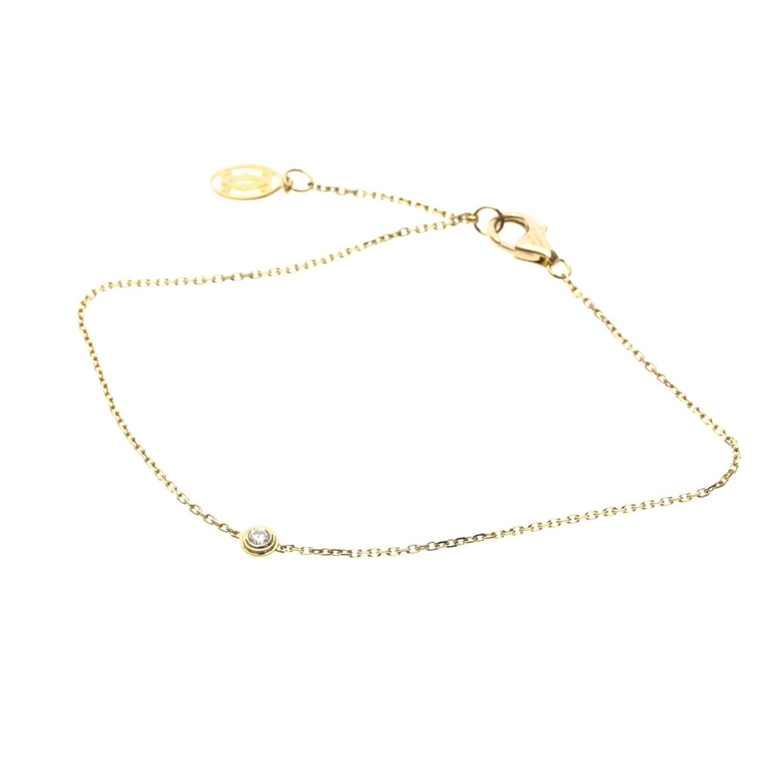 Cartier Damour Bracelet XS Pink Gold (18K) Diamond Charm Bracelet Pink Gold: --- Catalog ---Category: SizeLength: 16.5cm - 18.5cm / 6.49'' - 7.28''Weight: 1.3g / 0.04oz.Stone Size (HxW): 3.5mm x 3.5mm / 0.13'' x 0.13''Category: DesignType: Charm braceletColor: Pink goldMetal: 