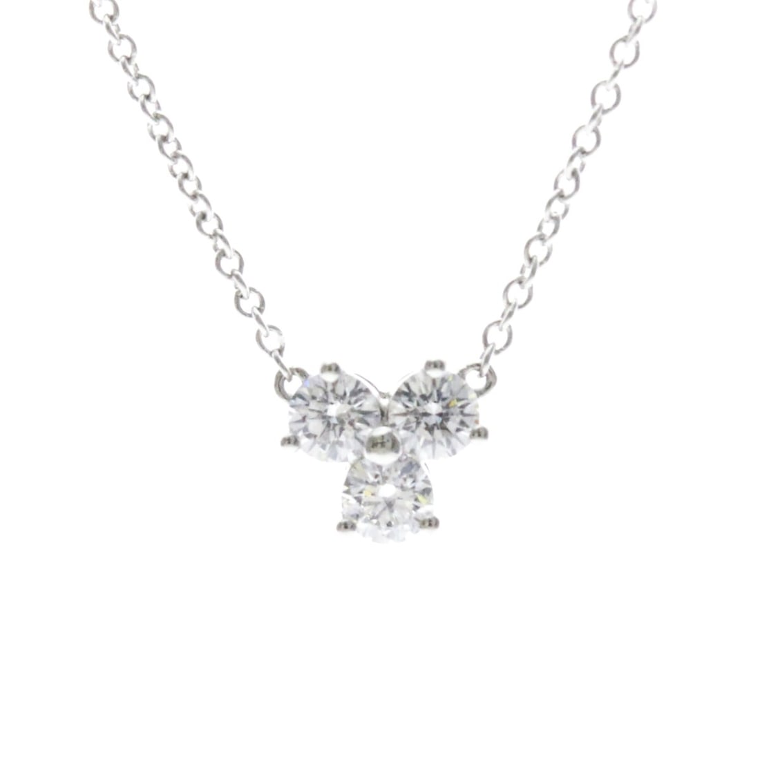 Tiffany Aria Necklace Diamond Platinum Diamond Men,Women Fashion Necklace (Silver) (1 of 13)