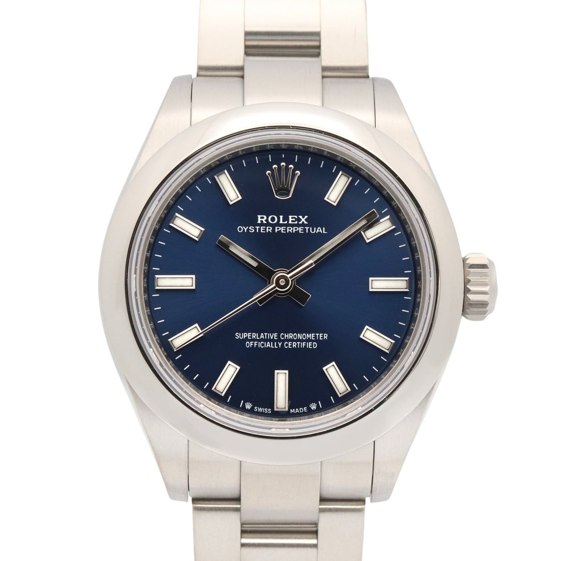 Rolex Oyster Perpetual Random Serial Number Watch, Stainless Steel, Ladies, Blue Tone, Bar, 276200: --- Catalog ---Category: SizeWrist Size: 16cm / 6.29''Case Diameter: 28mm / 1.1''Category: DesignType: WristwatchGender: WomenColor (Dial): BlueMaterial (Band): Stainless steelMaterial (Case): Stainle