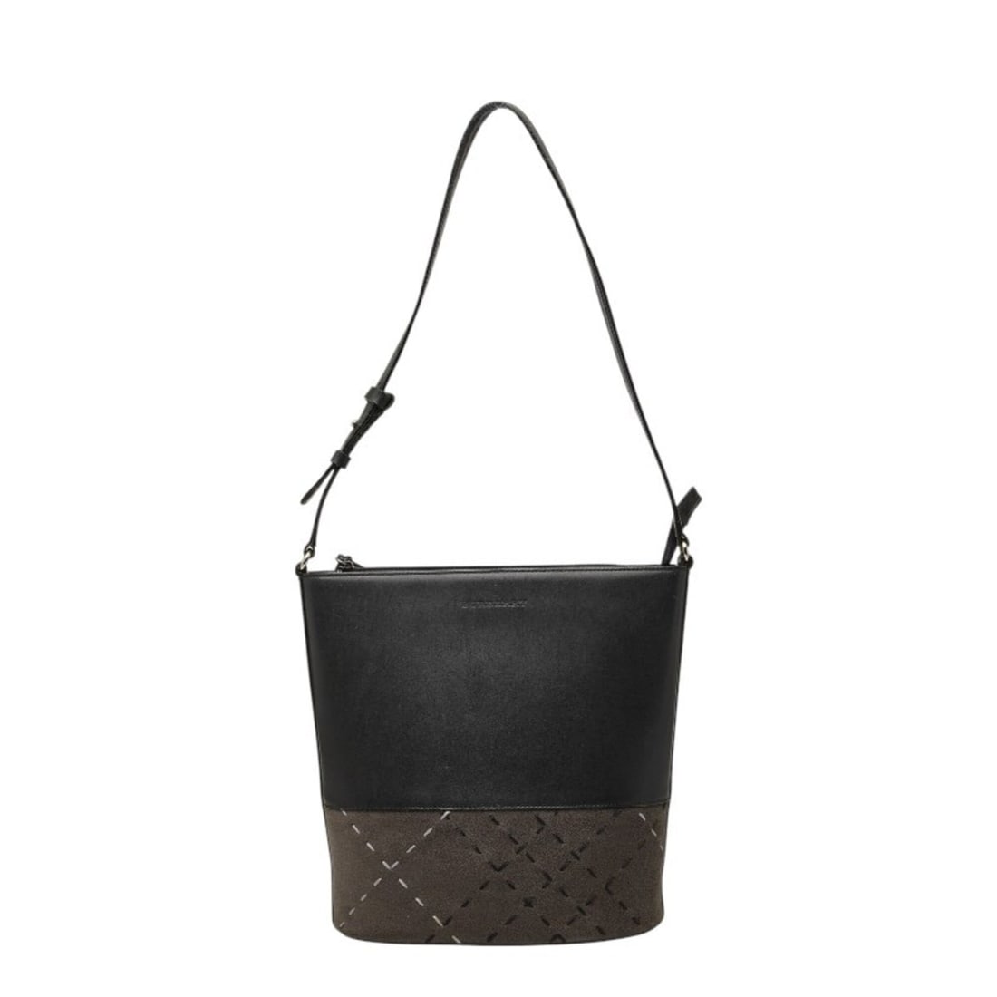 Burberry Shoulder Bag, Black Leather and Suede, Women's, BURBERRY: --- Catalog ---Category: SizeHandle Drop: 34.50cm / 13.58''Size (HxWxD): 26cm x 23cm x 12cm / 10.23'' x 9.05'' x 4.72''Category: DesignType: Shoulder bagColor: BlackGender: WomenClosure: ZipperMateria