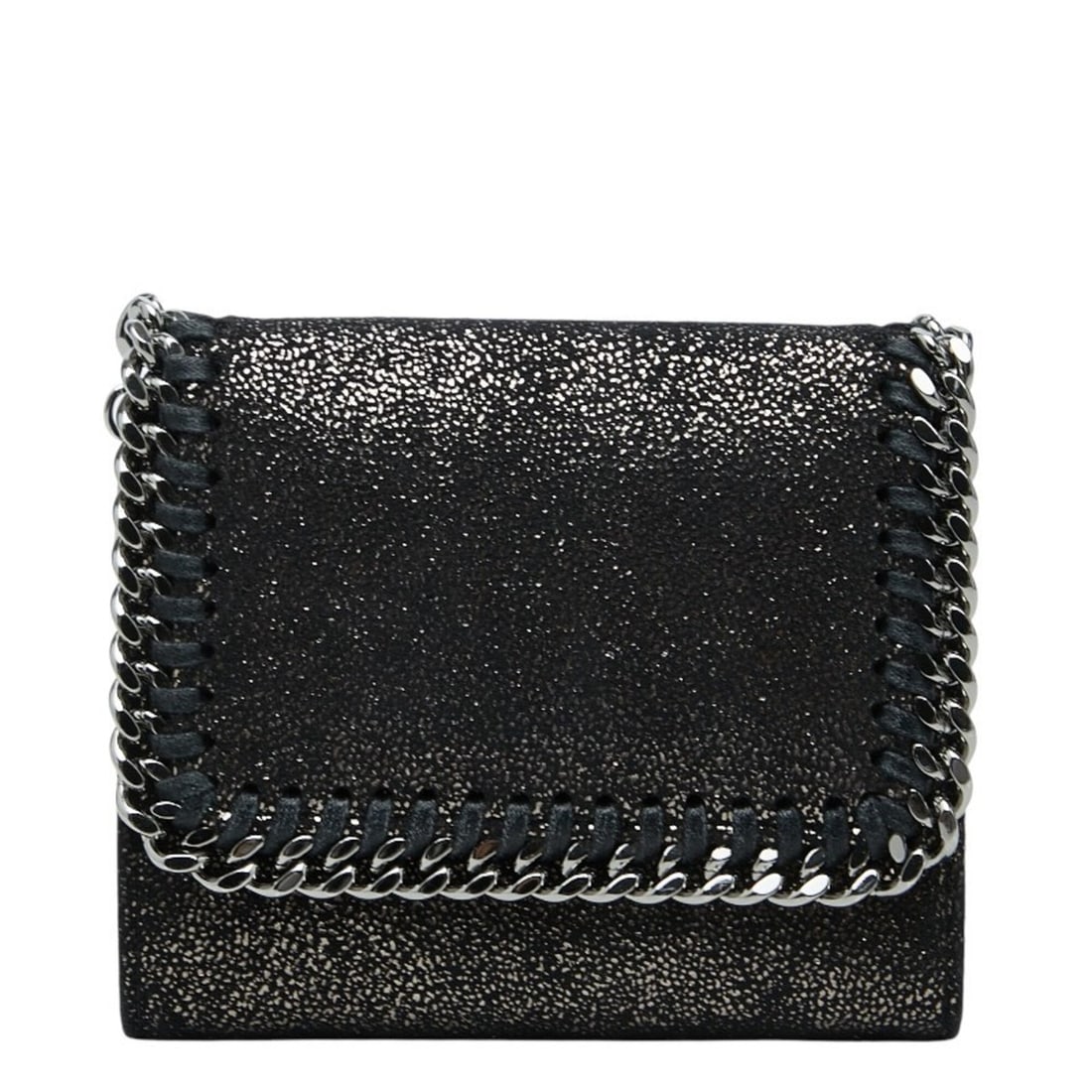 Stella McCartney Falabella Tri-fold Wallet, Black Polyester, Shaggy Deer Leather, Women's.: --- Catalog ---Category: SizeSize (HxWxD): 10cm x 11.5cm x 2.5cm / 3.93'' x 4.52'' x 0.98''Category: DesignType: Wallet (tri-fold)Color: BlackGender: WomenMaterial: Polyester Category: GeneralBrand: S