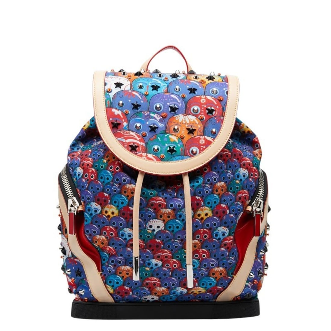 Christian Louboutin Explorer Funk Skull Backpack, Multicolor Nylon Leather Rubber, Women's.: --- Catalog ---Category: SizeStrap Drop: 80cm / 31.49''Handle Drop: 7.00cm / 2.76''Size (HxWxD): 39cm x 29cm x 16cm / 15.35'' x 11.41'' x 6.29''Category: DesignType: BackpackColor: Multi-colorGender: 