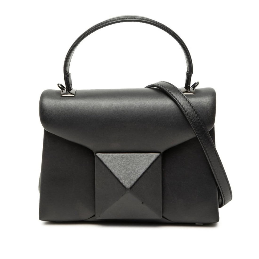 Valentino One Stud Handbag Shoulder Bag 2WAY Black Leather Women's VALENTINO: --- Catalog ---Category: SizeStrap Drop: 59cm / 23.22''Handle Drop: 7.50cm / 2.95''Size (HxWxD): 13.5cm x 19cm x 8.5cm / 5.31'' x 7.48'' x 3.34''Category: DesignType: Handbag, Shoulder bagColor: Black