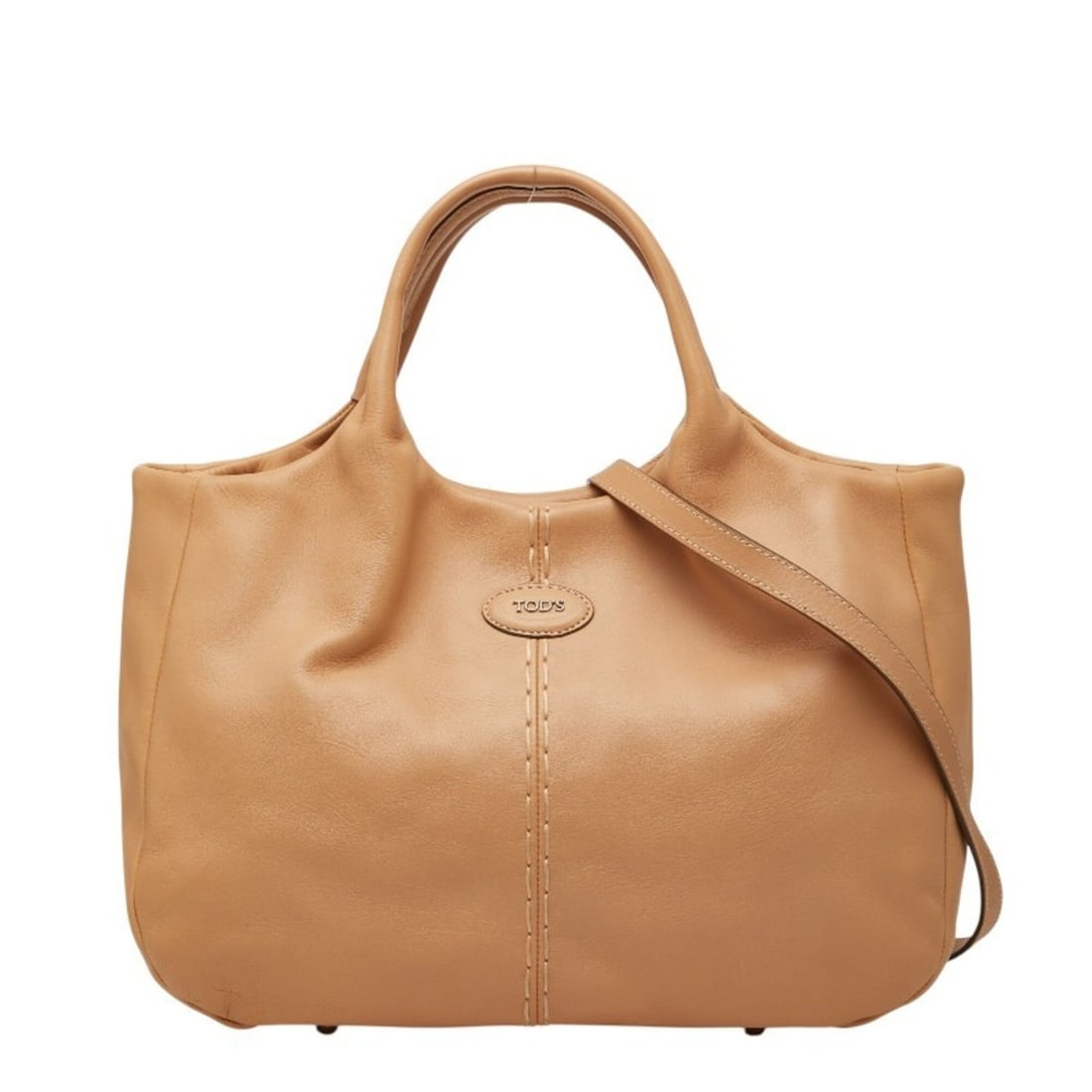 Tod's Handbag Shoulder Bag 2-Way Beige Leather Women's TOD’S: --- Catalog ---Category: SizeStrap Drop: 53cm / 20.86''Handle Drop: 10.50cm / 4.13''Size (HxWxD): 21.5cm x 31cm x 11.5cm / 8.46'' x 12.2'' x 4.52''Category: DesignType: Handbag, Shoulder bagColor: Bei