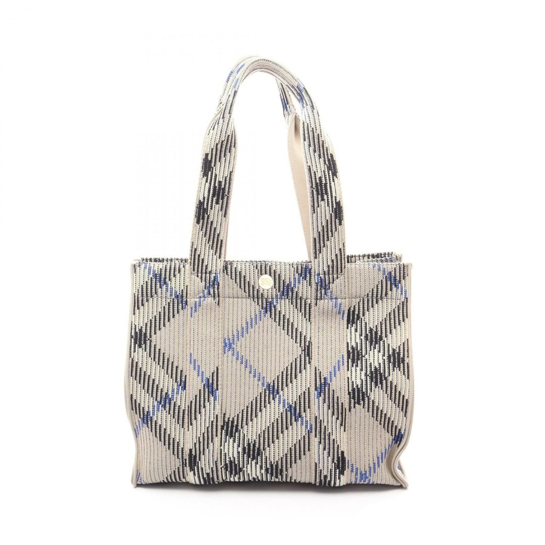 Burberry tote bag, handbag, fabric, women's, gray/multicolor. (1 of 14)