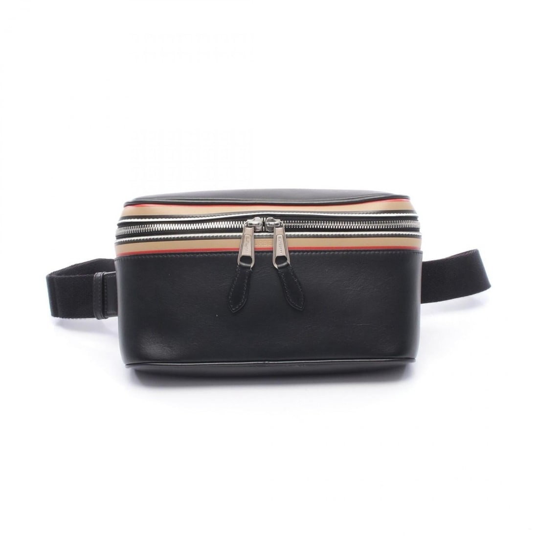 Burberry waist bag, body handbag, leather, men's, black, beige, multicolor: --- Catalog ---Category: SizeSize (HxWxD): 13cm x 24.5cm x 7cm / 5.11'' x 9.64'' x 2.75''Category: DesignType: Fanny pack, HandbagColor: Beige, Black, Multi-colorGender: MenMaterial: Leather Category:
