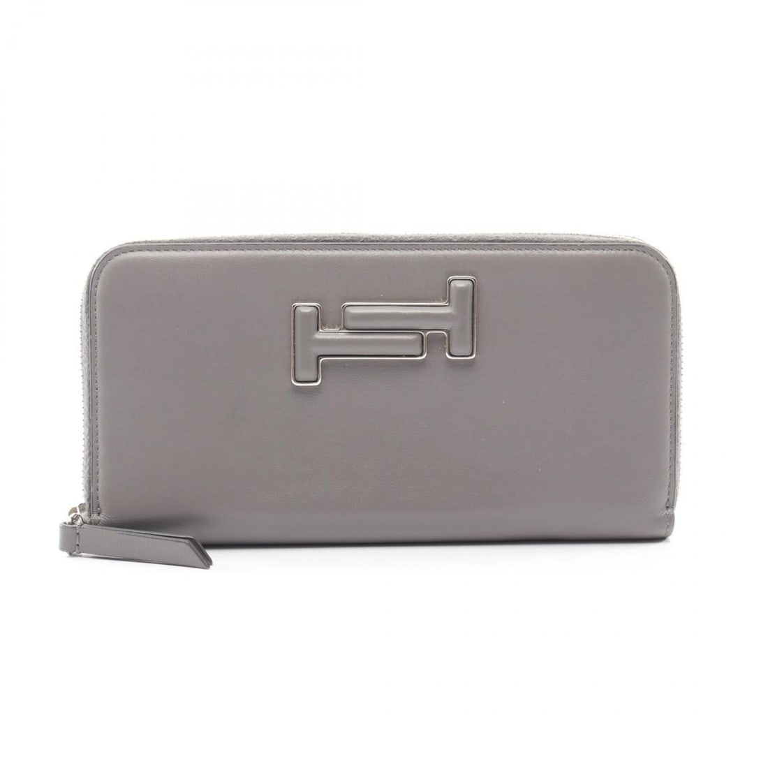 Tod's Double T Round Long Wallet, Leather, Women's, Gray: --- Catalog ---Category: SizeSize (HxWxD): 10cm x 19.5cm x 2cm / 3.93'' x 7.67'' x 0.78''Category: DesignType: Long wallet (bi-fold)Color: GrayGender: WomenMaterial: Leather Category: GeneralBrand: To