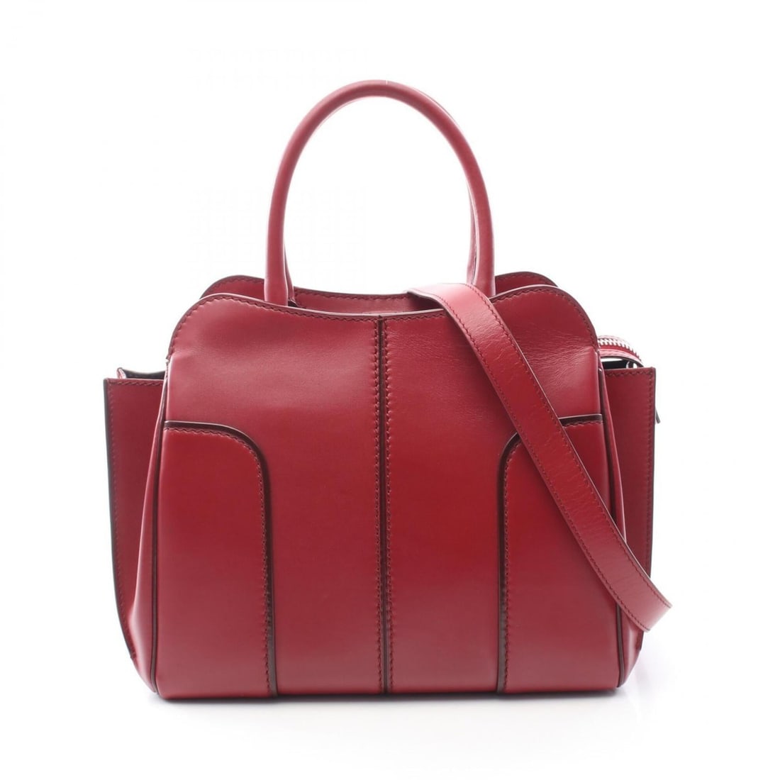 Tod's Sera 2-Way Handbag, Leather, Women's, Red: --- Catalog ---Category: SizeSize (HxWxD): 25cm x 30cm x 15cm / 9.84'' x 11.81'' x 5.9''Category: DesignType: HandbagColor: Red colorGender: WomenMaterial: Leather Category: GeneralBrand: Tod's--- Ite