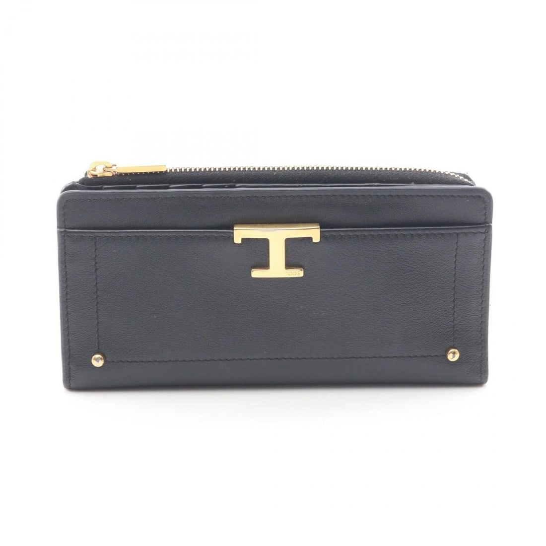 Tod's T Timeless Round Wallet, Leather, Women's, Black: --- Catalog ---Category: SizeSize (HxWxD): 9cm x 17.5cm x 2cm / 3.54'' x 6.88'' x 0.78''Category: DesignType: Long wallet (bi-fold)Color: BlackGender: WomenMaterial: Leather Category: GeneralBrand: To