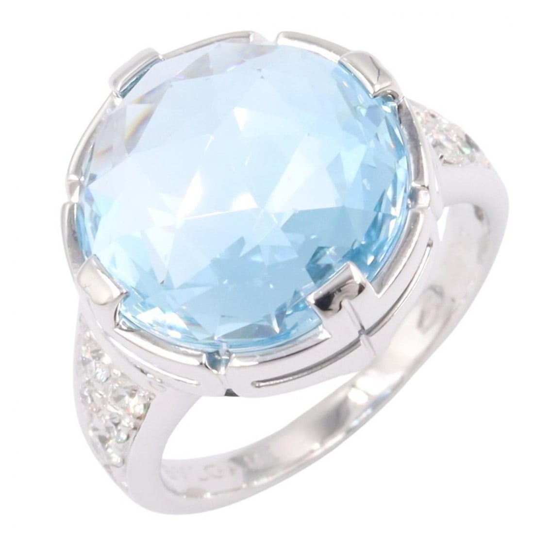 BVLGARI Parentesi Cocktail Blue Topaz Diamond Ring - 18KWG (White Gold) & Women's Silver/Blue/Clear: --- Catalog ---Category: SizeJP Size: 11.5US Size: 6Category: DesignType: Band ringColor: Blue, Clear, WhiteGender: WomenMaterial: White gold (18K)Category: GeneralBrand: Bvlgari--- Item List ---Secti