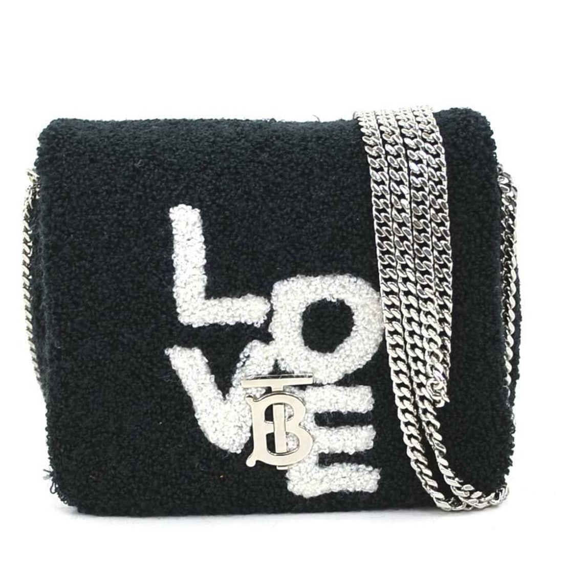 Burberry BURBERRY Shoulder Bag Mini LOVE Pile Black Women's h32186a: --- Catalog ---Category: SizeSize (HxWxD): 10.5cm x 13cm x 6cm / 4.13'' x 5.11'' x 2.36''Category: DesignType: Shoulder bagColor: BlackGender: WomenMaterial: Pile fabric Category: GeneralBrand: Burber