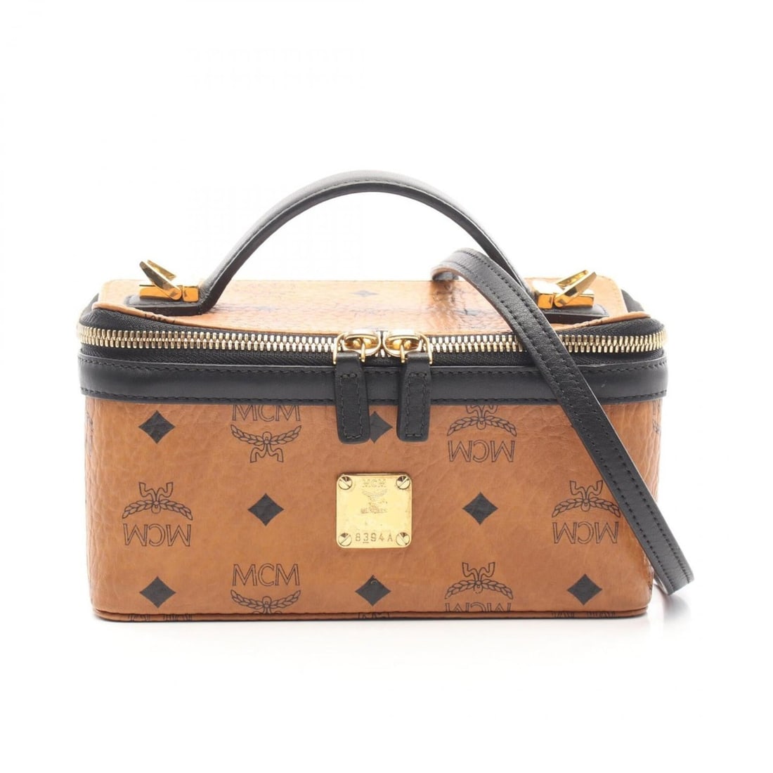 MCM Visetos 2-Way Handbag, Coated Canvas Leather, Women's, Brown/Black: --- Catalog ---Category: SizeSize (HxWxD): 10.5cm x 20cm x 10cm / 4.13'' x 7.87'' x 3.93''Category: DesignType: HandbagColor: Black, BrownGender: WomenMaterial: Coated canvas , Leather Category: Gener