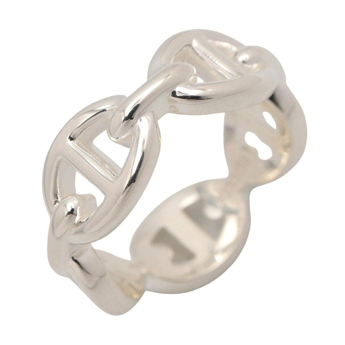 Hermes HERMES Enchainée PM Ring - Ring/Finger Jewelry Sterling Silver 925 Men's/Women's Tone: --- Catalog ---Category: SizeJP Size: 10US Size: 5.5Category: DesignType: Band ringColor: SilverGender: Men,WomenMaterial: Silver 925Category: GeneralBrand: Hermes--- Item List ---Section: ConditionRa