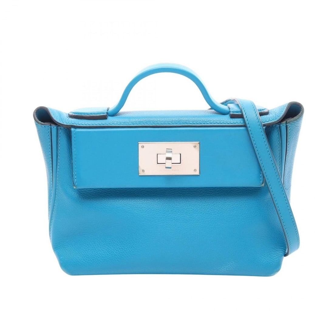 Hermes Sac 24 Mini 21 Blue Frida 2-Way Handbag Evercolor Veau Swift Women's: --- Catalog ---Category: SizeSize (HxWxD): 16cm x 21cm x 10cm / 6.29'' x 8.26'' x 3.93''Category: DesignType: HandbagColor: BlueGender: WomenMaterial: Evercalf leather Category: GeneralBrand: Hermes--
