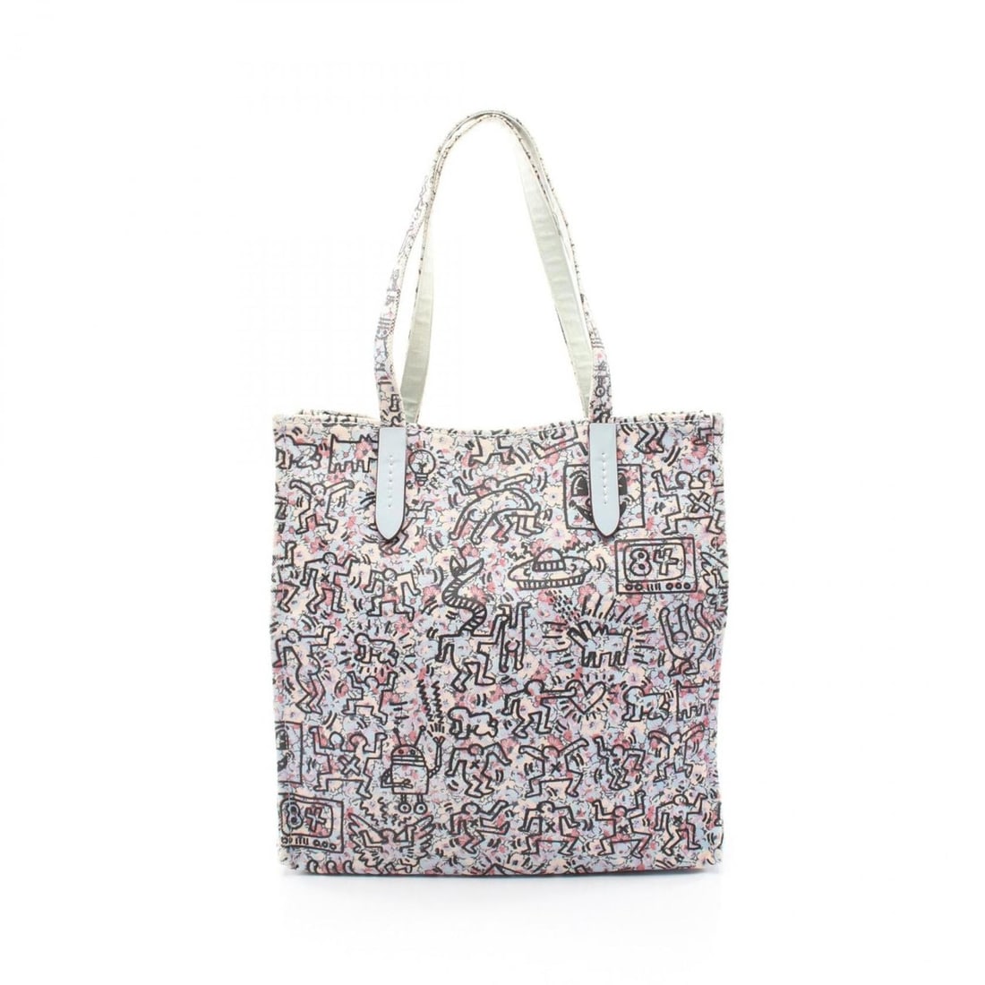 Coach x Keith Haring Tote Bag/Handbag, Canvas & Leather, Women's, Blue/Multicolor, 28651: --- Catalog ---Category: SizeSize (HxWxD): 34cm x 34cm x 11cm / 13.38'' x 13.38'' x 4.33''Category: DesignType: Handbag, Tote bagColor: Blue, Multi-colorGender: WomenMaterial: Canvas , Leather Categor