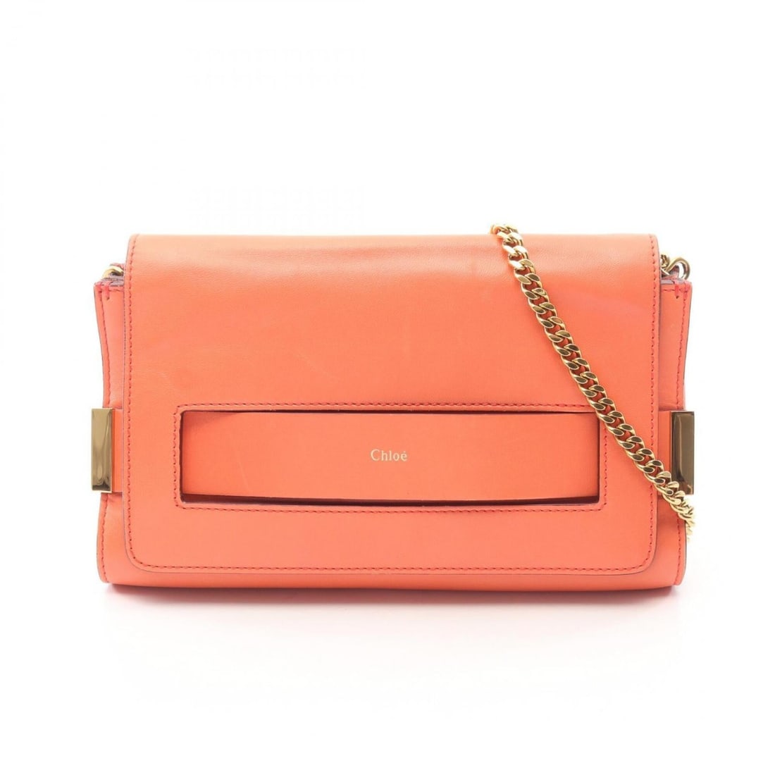 Chloé Chloe ELLE Shoulder Bag/Handbag, Leather, Women's, Orange: --- Catalog ---Category: SizeSize (HxWxD): 16cm x 25cm x 8cm / 6.29'' x 9.84'' x 3.14''Category: DesignType: Handbag, Shoulder bagColor: OrangeGender: WomenMaterial: Leather Category: GeneralBrand: Ch