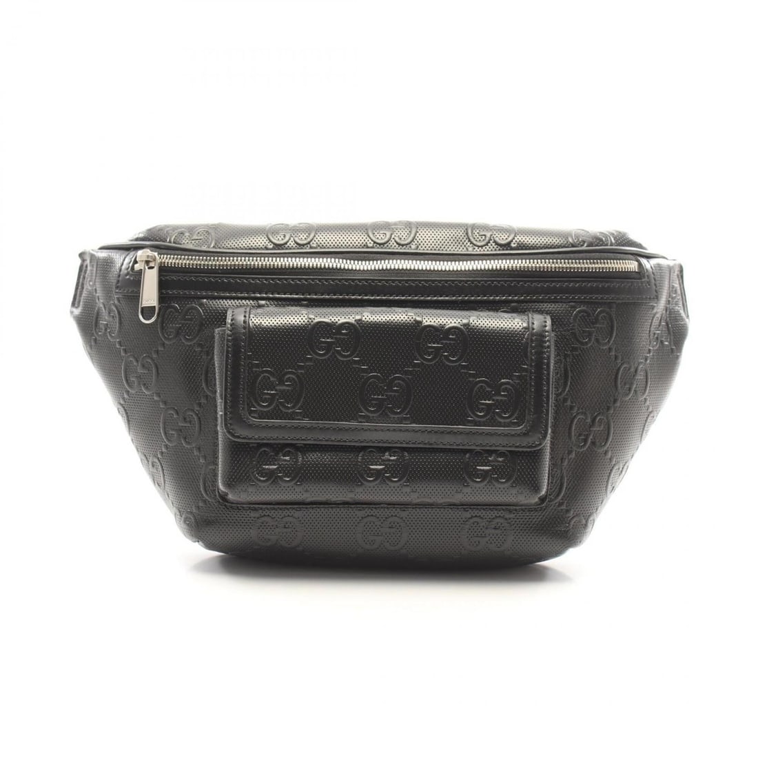 Gucci GG Embossed Waist Bag, Body Handbag, Leather, Men's & Women's, Black, 645093: --- Catalog ---Category: SizeSize (HxWxD): 18cm x 22cm x 5cm / 7.08'' x 8.66'' x 1.96''Category: DesignType: Fanny pack, HandbagColor: BlackGender: Men,WomenMaterial: Leather Category: GeneralMPN: 645