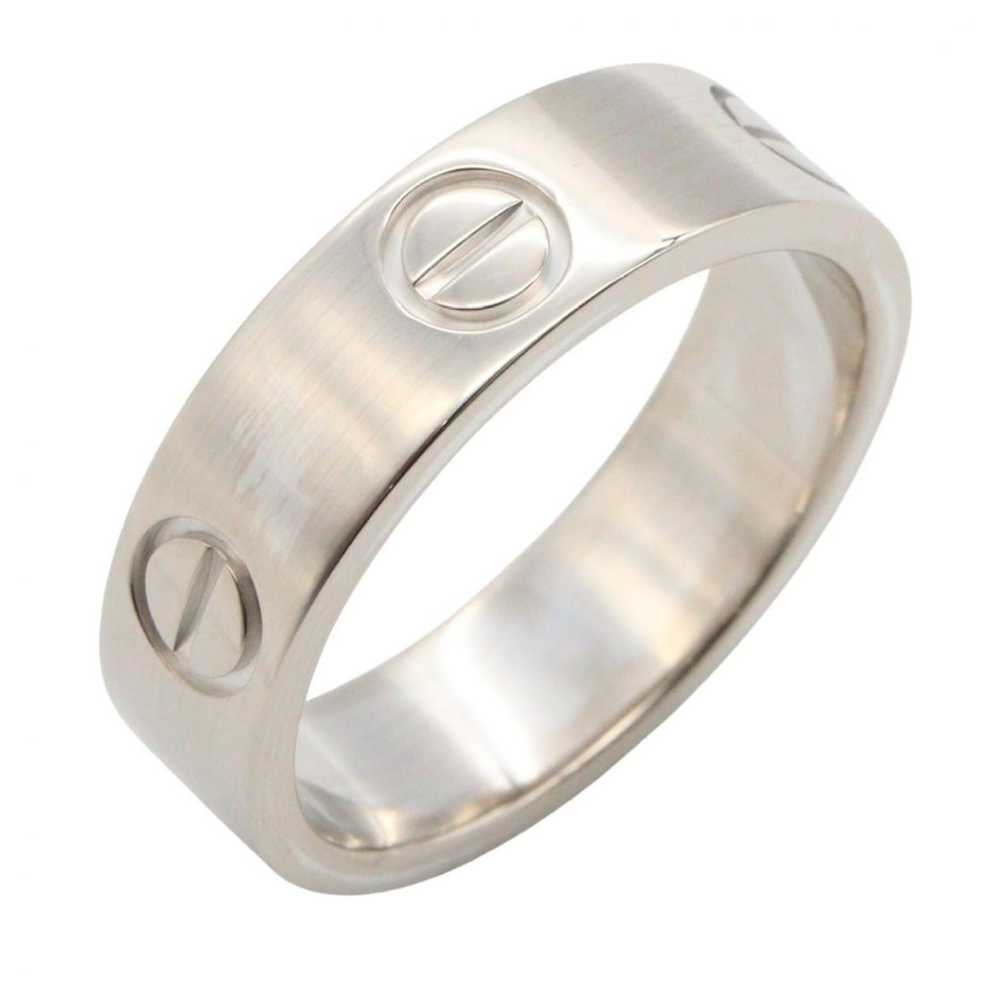 Cartier Love Ring, 18K White Gold (18KWG), Silver Tone, B4084700: --- Catalog ---Category: SizeJP Size: 12US Size: 6.5Category: DesignType: Band ringColor: SilverGender: Men,WomenMaterial: White gold (18K)Category: GeneralMPN: B4084700Brand: Cartier--- Item List ---