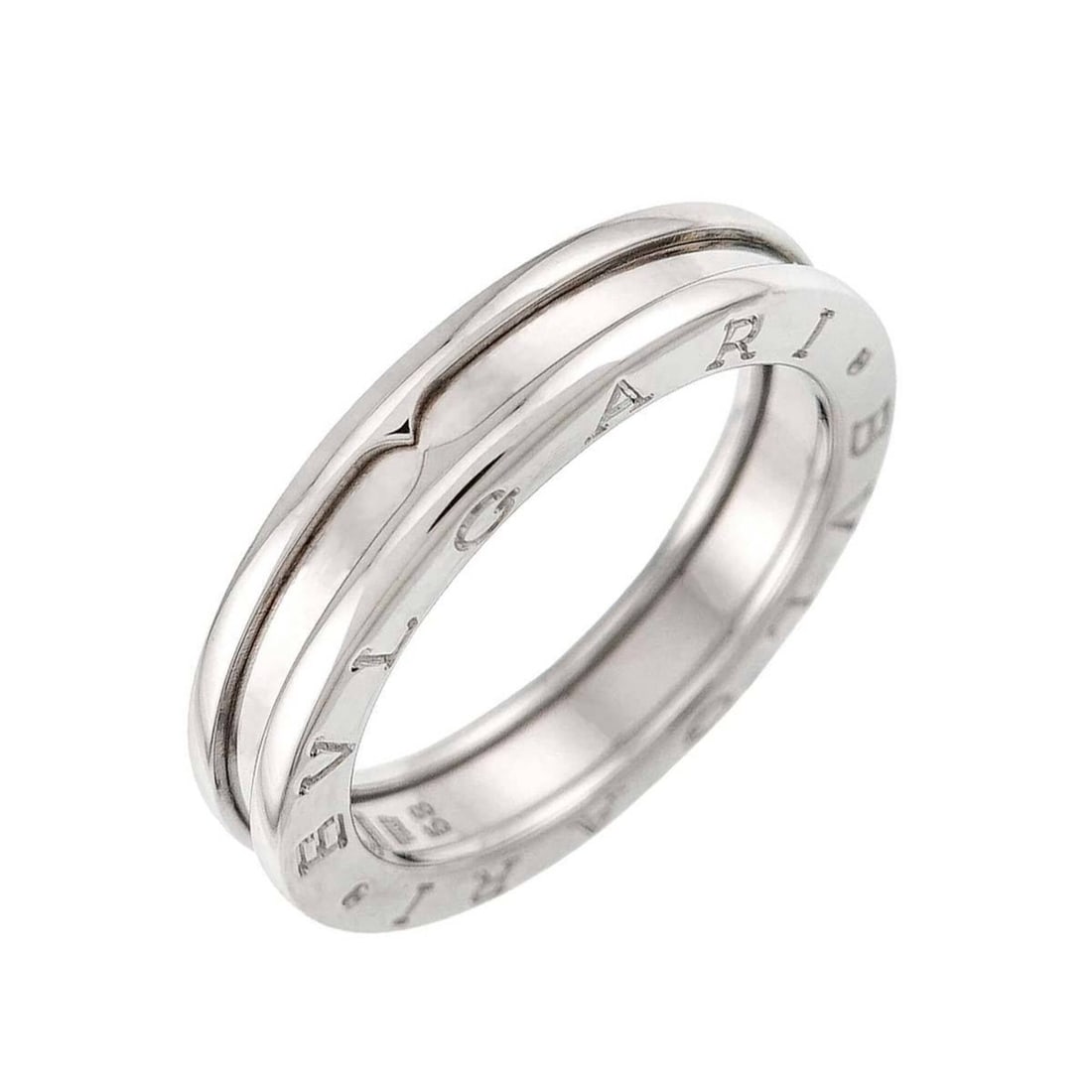 Bulgari BVLGARI B-zero1 1-band ring #58 18K WG White Gold 750: --- Catalog ---Category: SizeUS Size: 9Brand Size: 58Category: DesignType: Band ringGender: WomenMaterial: White gold (18K)Category: GeneralBrand: Bvlgari--- Item List ---Section: ConditionRanking: Ra