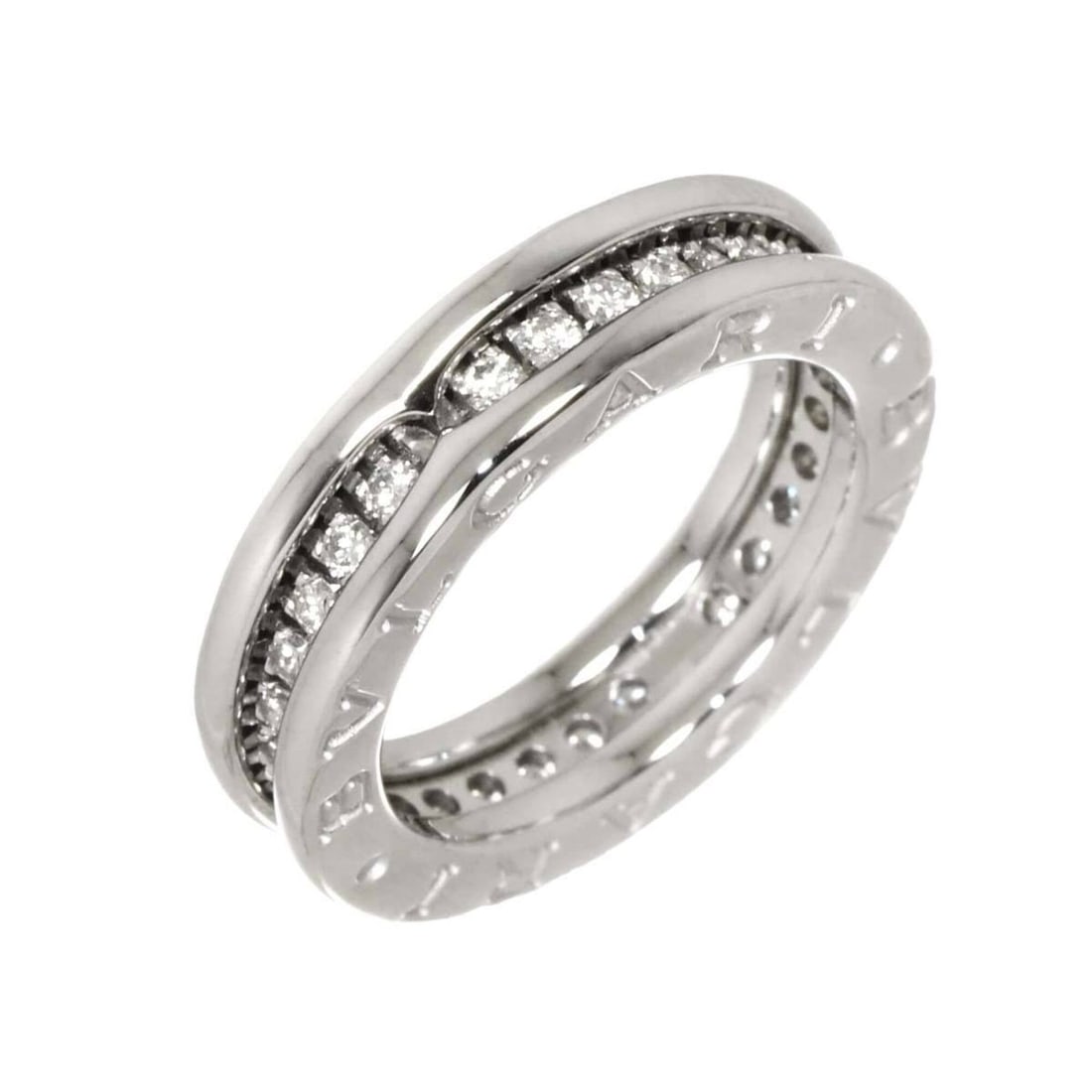 Bulgari BVLGARI B-zero1 1-band #46 Diamond Ring 18K WG White Gold 750: --- Catalog ---Category: SizeUS Size: 3.5Brand Size: 46Category: DesignType: Band ringGender: WomenMaterial: White gold (18K)Category: GeneralBrand: Bvlgari--- Item List ---Section: ConditionRanking: 