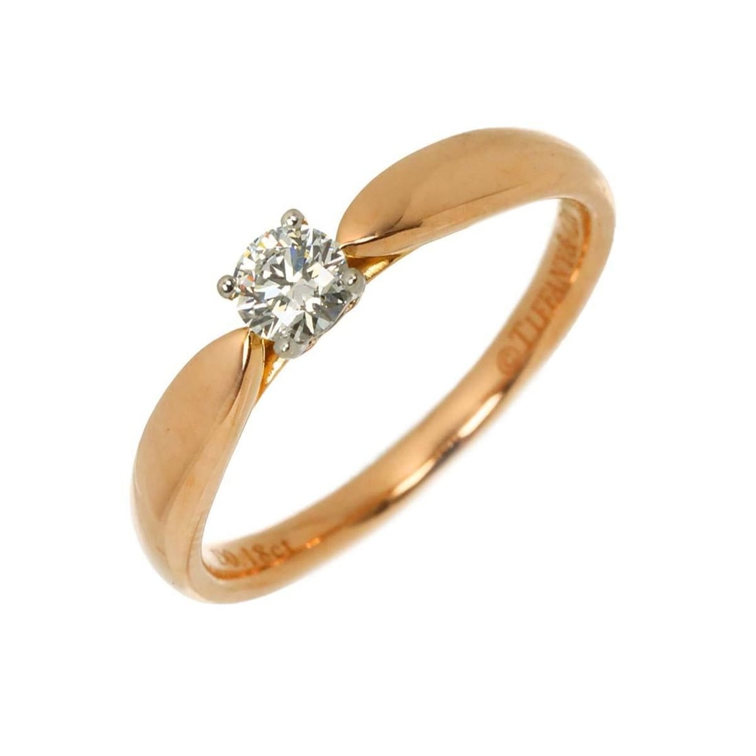 Tiffany & Co. Harmony Diamond Ring, 0.18ct H VS1 3EX, Platinum (Pt), 18K Pink Gold (PG) 750.: --- Catalog ---Category: SizeJP Size: 9.5US Size: 5Category: DesignType: Band ringGender: WomenMaterial: Pink gold (18K), Platinum 950Category: GeneralBrand: Tiffany--- Item List ---Section: Condition