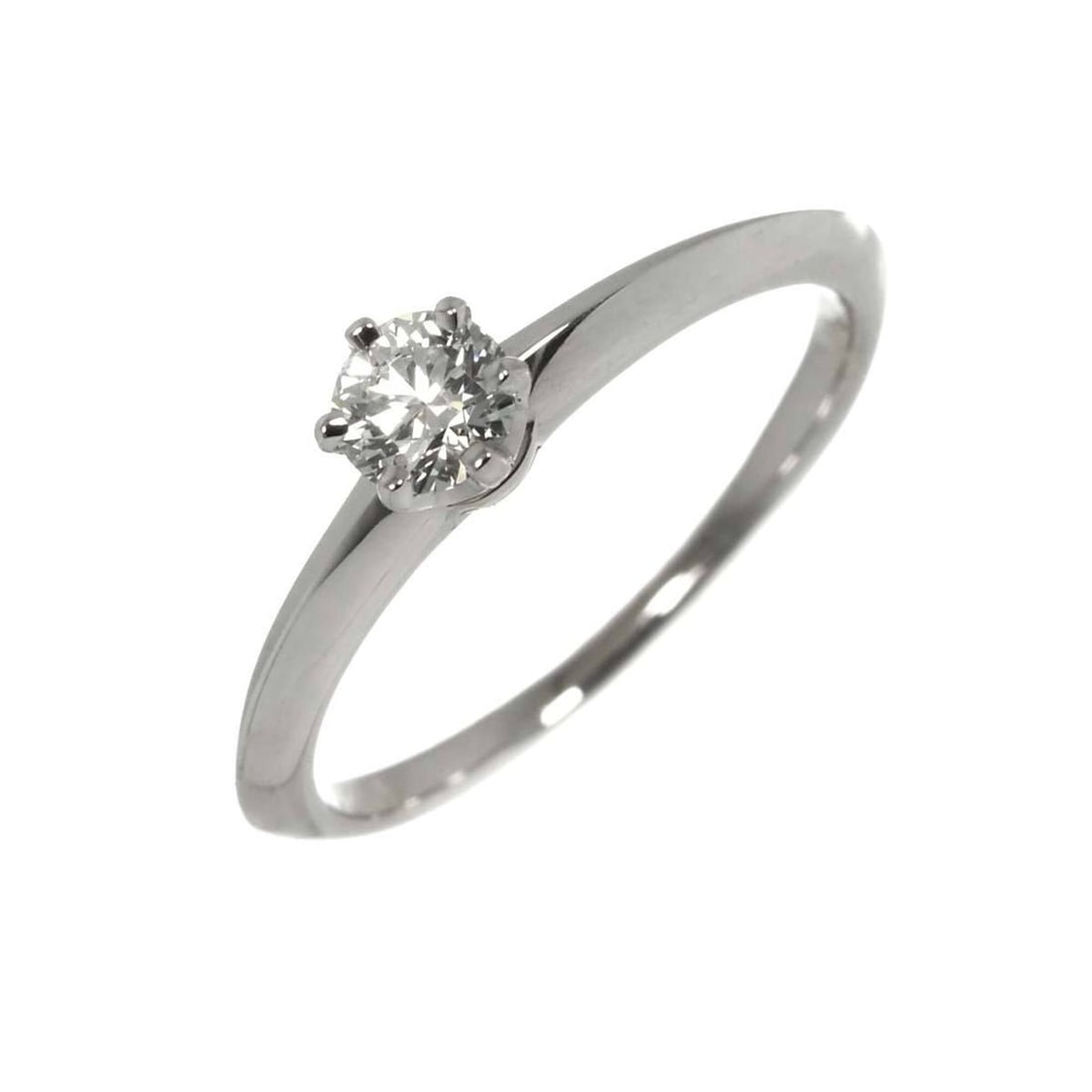 Tiffany & Co. Solitaire Diamond Ring, 0.27ct, F VS1, EX 1 Cut, Platinum.: --- Catalog ---Category: SizeJP Size: 11US Size: 6Category: DesignType: Band ringStone: DiamondGender: WomenMaterial: Platinum 950Category: GeneralBrand: Tiffany--- Item List ---Section: ConditionRank