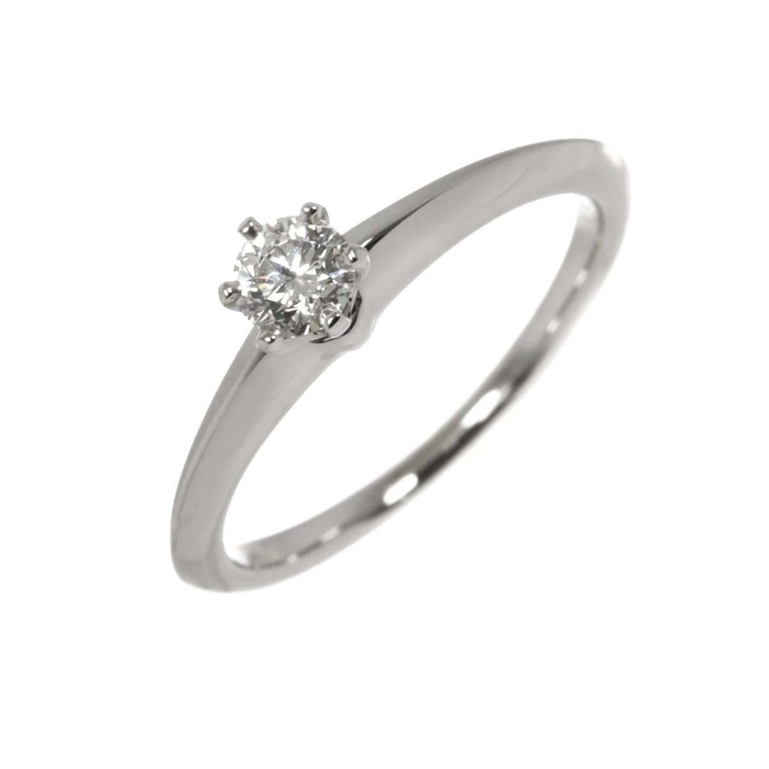 Tiffany & Co. Solitaire Diamond Ring, 0.25ct, I VVS1, 3EX, Platinum.: --- Catalog ---Category: SizeJP Size: 12US Size: 6.5Category: DesignType: Band ringGender: WomenMaterial: Platinum 950Category: GeneralBrand: Tiffany--- Item List ---Section: ConditionRanking: Rank SA