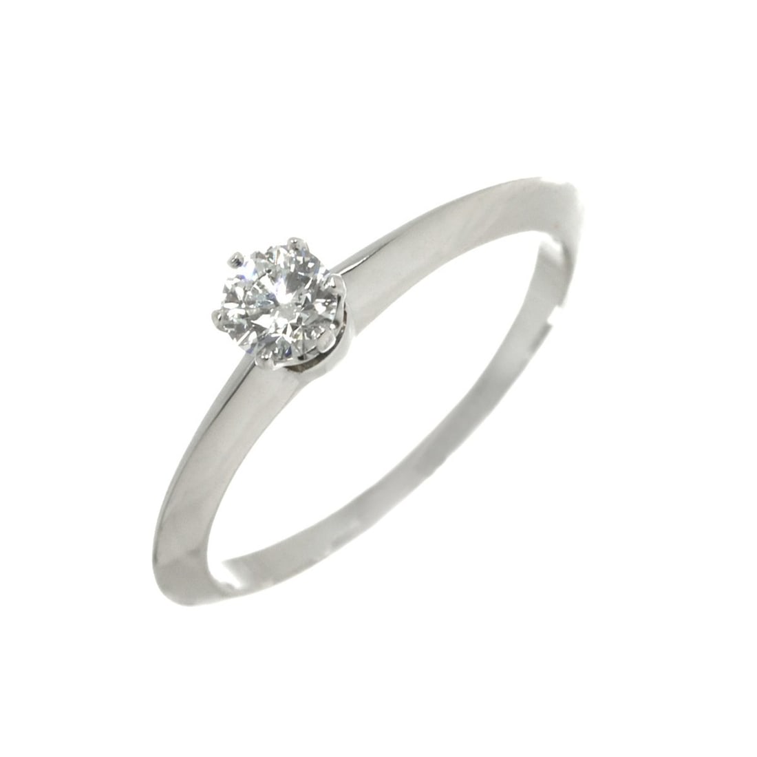 Tiffany & Co. Solitaire Diamond Ring, 0.21ct F VS1, Platinum.: --- Catalog ---Category: SizeJP Size: 9.5US Size: 5Category: DesignType: Band ringGender: WomenMaterial: Platinum 950Category: GeneralBrand: Tiffany--- Item List ---Section: ConditionRanking: Rank SA 