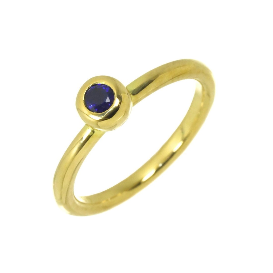 Tiffany & Co. Sapphire Ring, 18K Yellow Gold 750: --- Catalog ---Category: SizeJP Size: 8US Size: 4.5Category: DesignType: Band ringGender: WomenMaterial: Yellow gold (18K)Category: GeneralBrand: Tiffany--- Item List ---Section: ConditionRanking: Ran