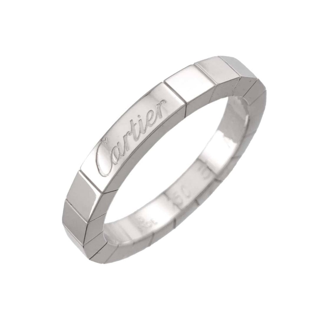 Cartier Laniere Ring #51, 18K WG (White Gold 750): --- Catalog ---Category: SizeUS Size: 6Brand Size: 51Category: DesignType: Band ringGender: WomenMaterial: White gold (18K)Category: GeneralBrand: Cartier--- Item List ---Section: ConditionRanking: Ra