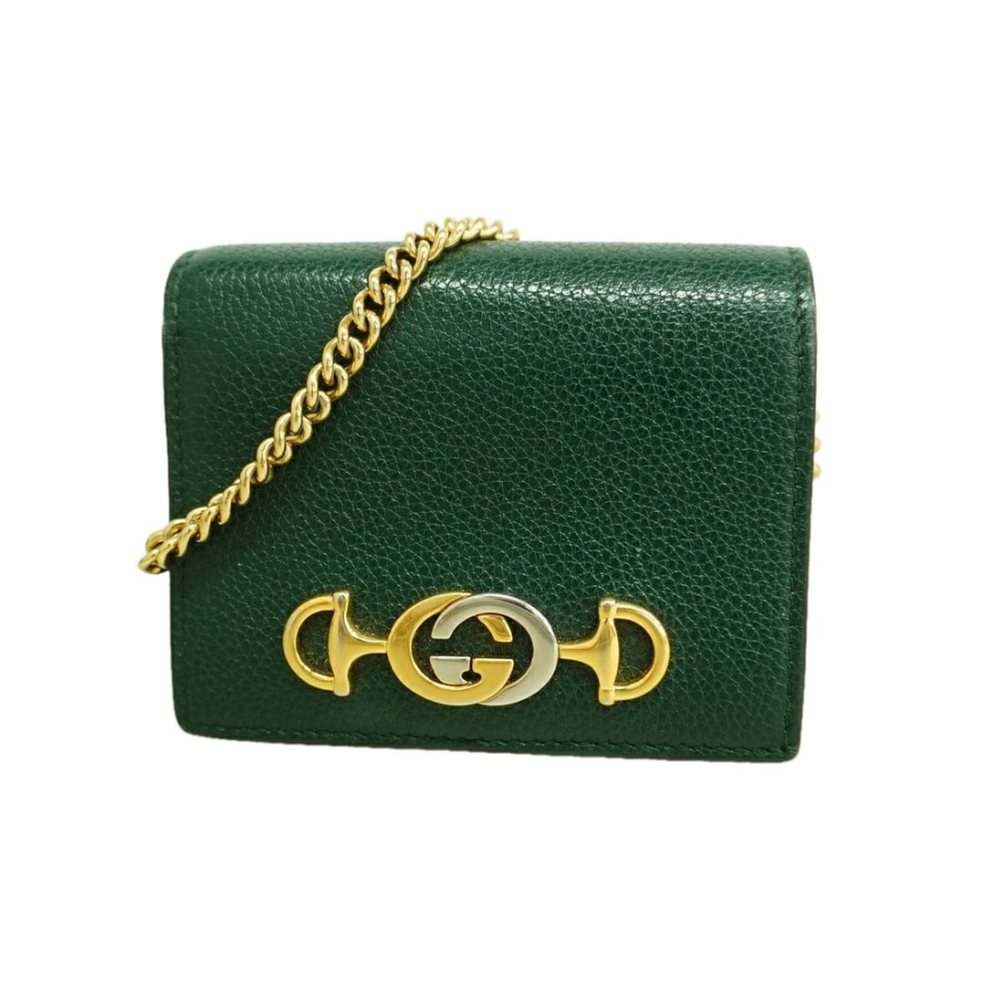 Gucci Zumi Wallet 570660 Leather Green Gold Women's P3472021: --- Catalog ---Category: SizeSize (HxWxD): 8.5cm x 11cm x 3cm / 3.34'' x 4.33'' x 1.18''Category: DesignType: Wallet (bi-fold)Color: GreenGender: WomenMaterial: Leather Category: GeneralMPN: 570660Bra