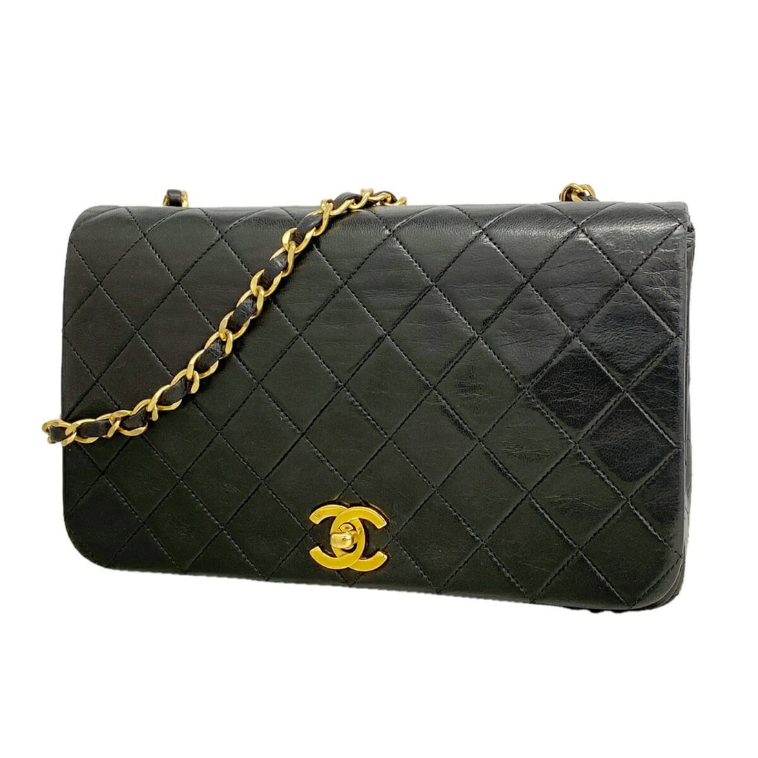 Chanel Matelassé Chain Shoulder Bag, Lambskin, Black, Women's, OP022986: --- Catalog ---Category: SizeSize (HxWxD): 14.5cm x 23cm x 7cm / 5.7'' x 9.05'' x 2.75''Category: DesignType: Shoulder bagColor: BlackGender: WomenMaterial: Leather Hardware Color: GoldLeather/Fur Typ